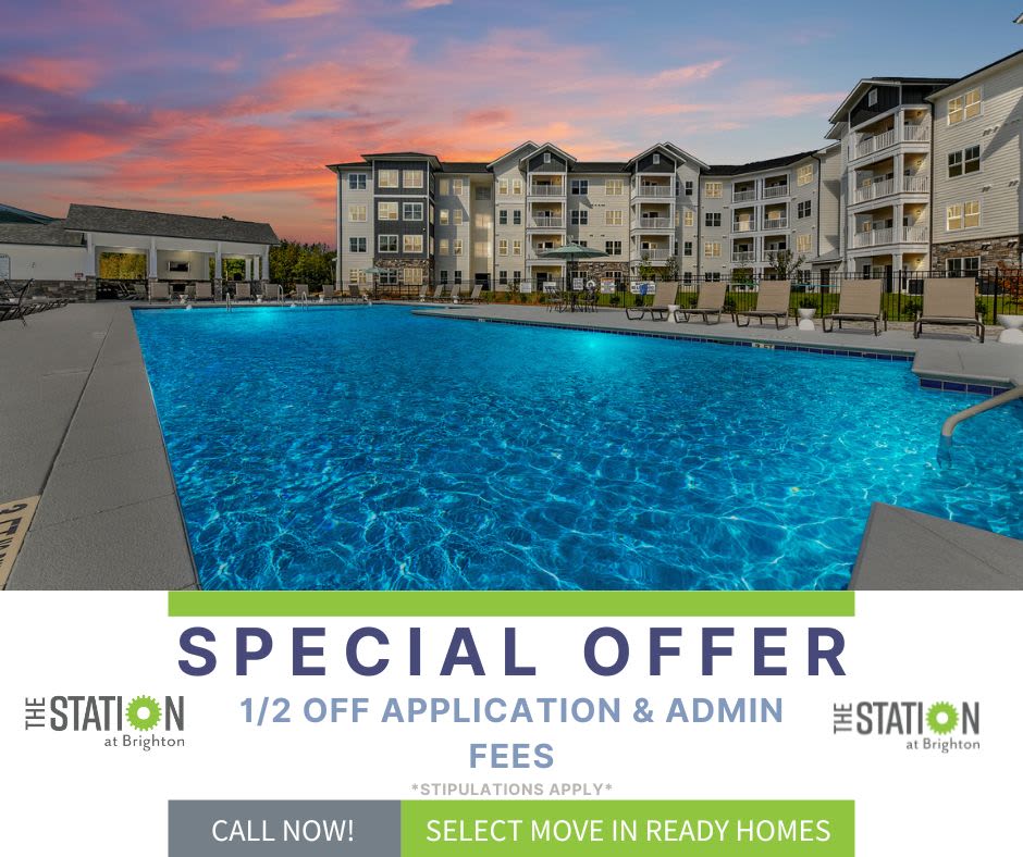 Special Offer - 1/2 off application & admin fees on select move-in ready homes, call now