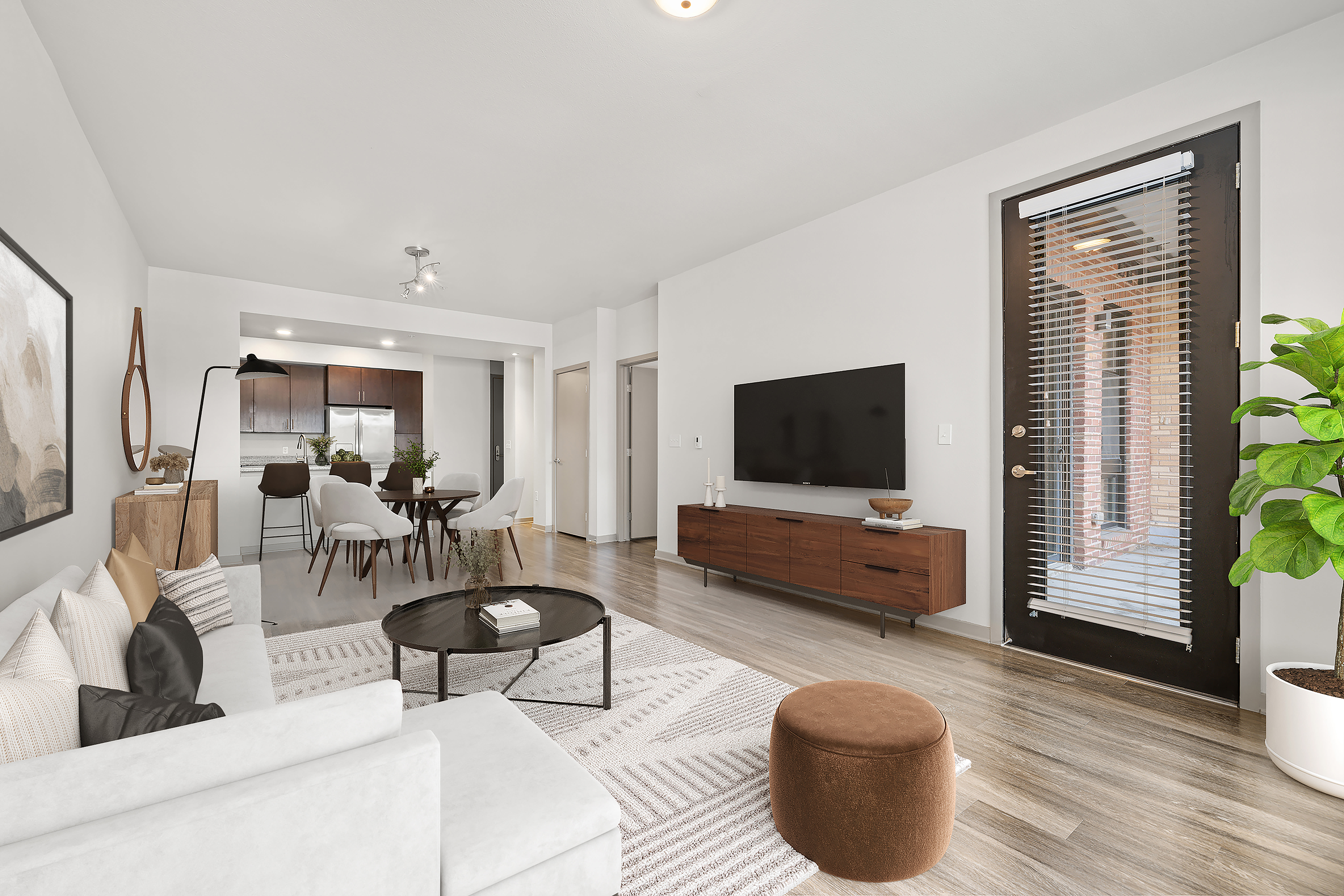 Open hardwood floors at Kent Place Residences in Englewood, Colorado