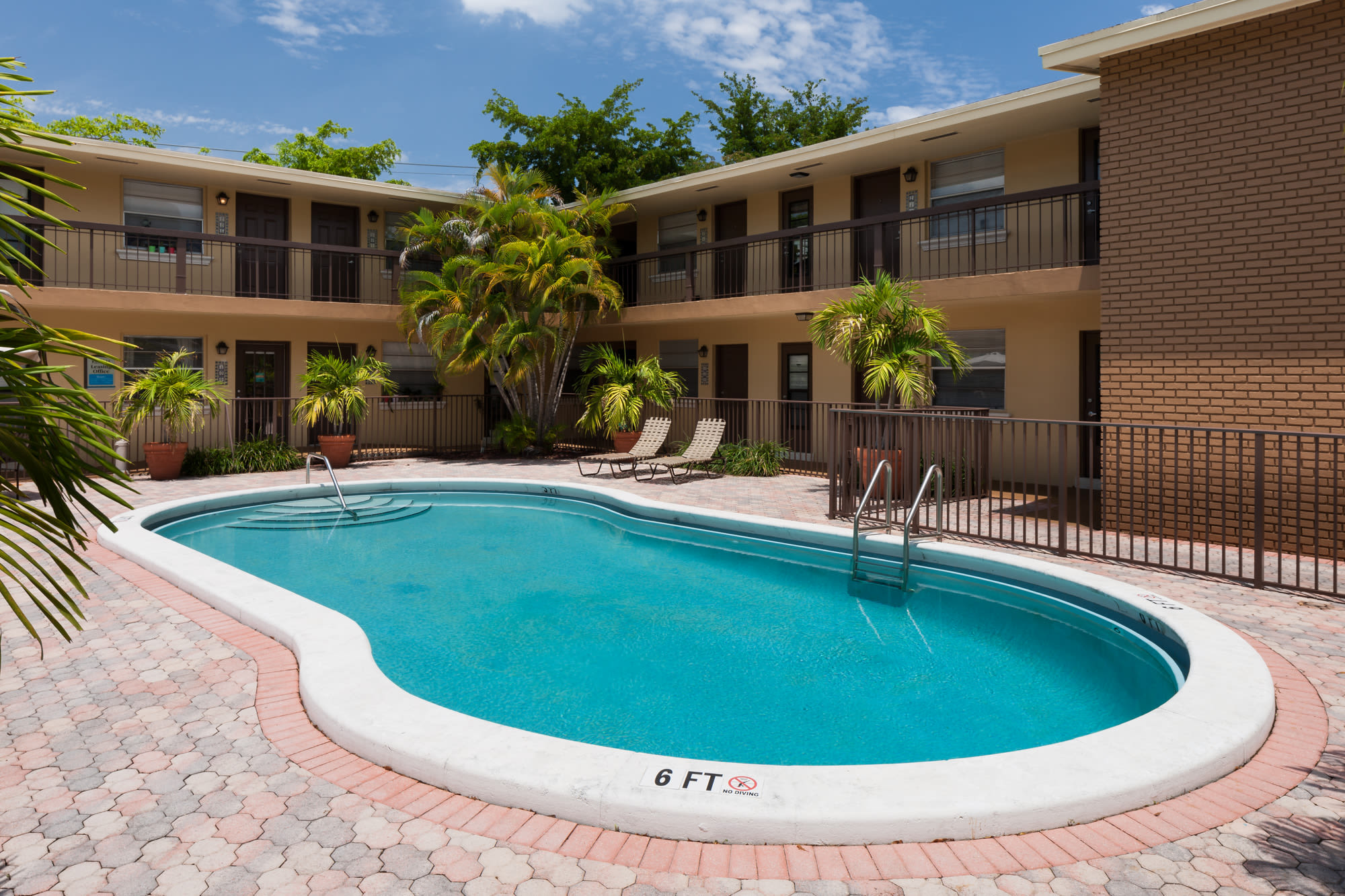 Pool area at The Crossroads At Downtown Boca in Boca Raton, Florida