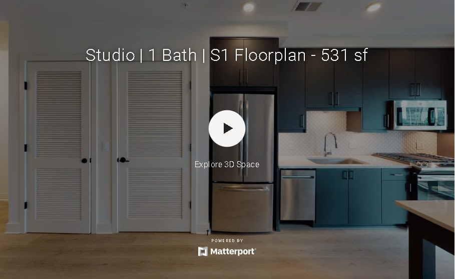 Virtual tour of studio unit at Gentry in Atlanta, Georgia