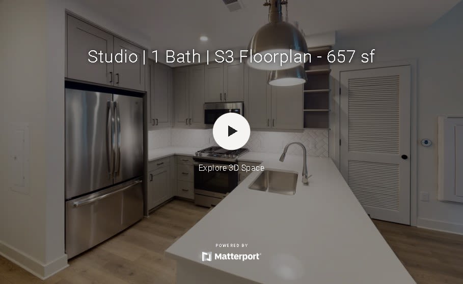 Virtual tour of studio unit at Gentry in Atlanta, Georgia