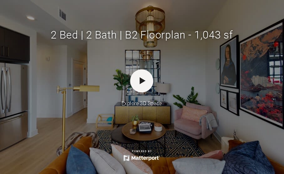 Virtual tour of two bedroom unit at Gentry in Atlanta, Georgia
