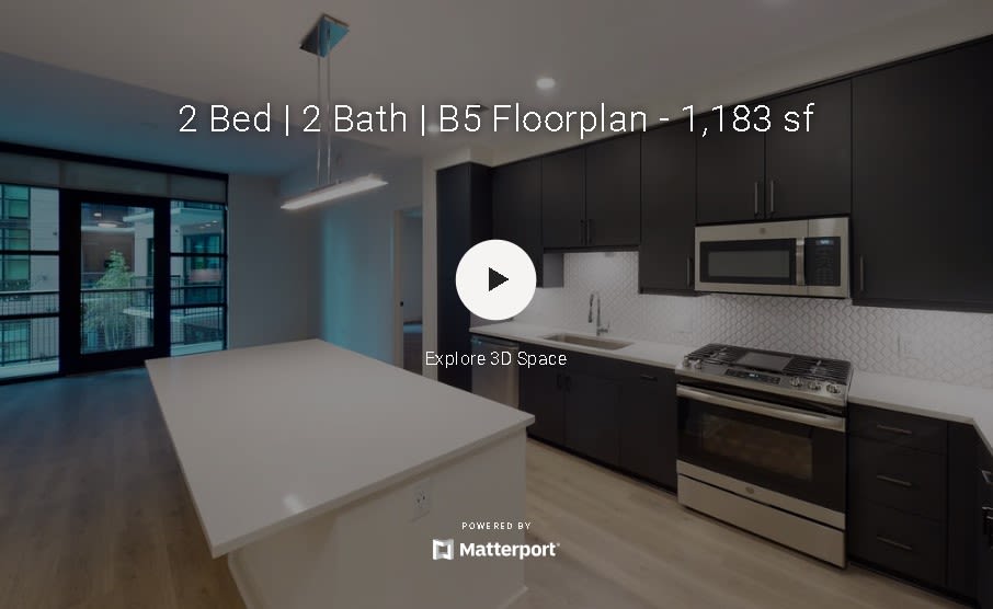 Virtual tour of two bedroom unit at Gentry in Atlanta, Georgia