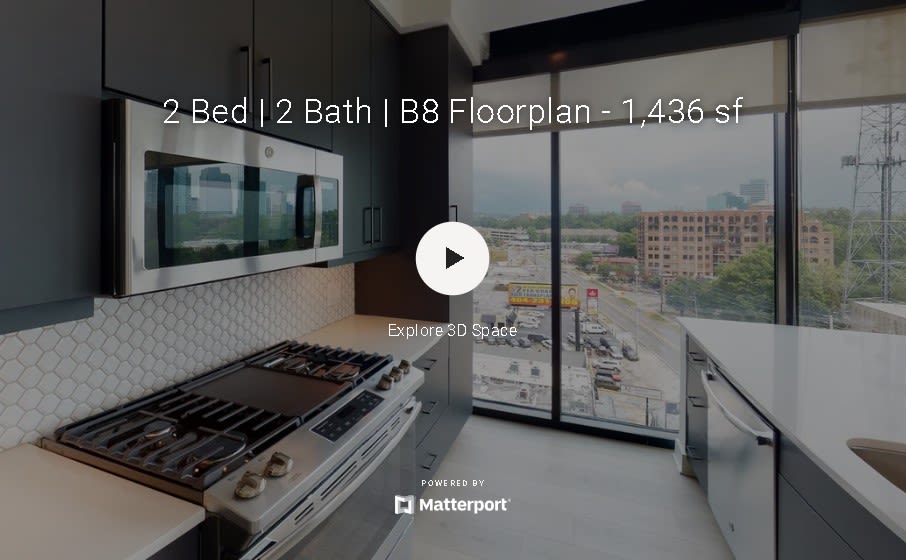 Virtual tour of two bedroom unit at Gentry in Atlanta, Georgia