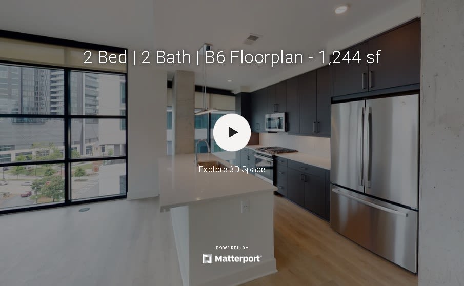 Virtual tour of two bedroom unit at Gentry in Atlanta, Georgia