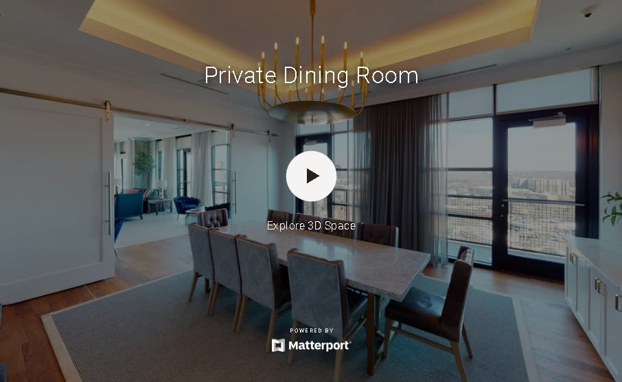 Virtual tour of the private dining tour at Gentry in Atlanta, Georgia