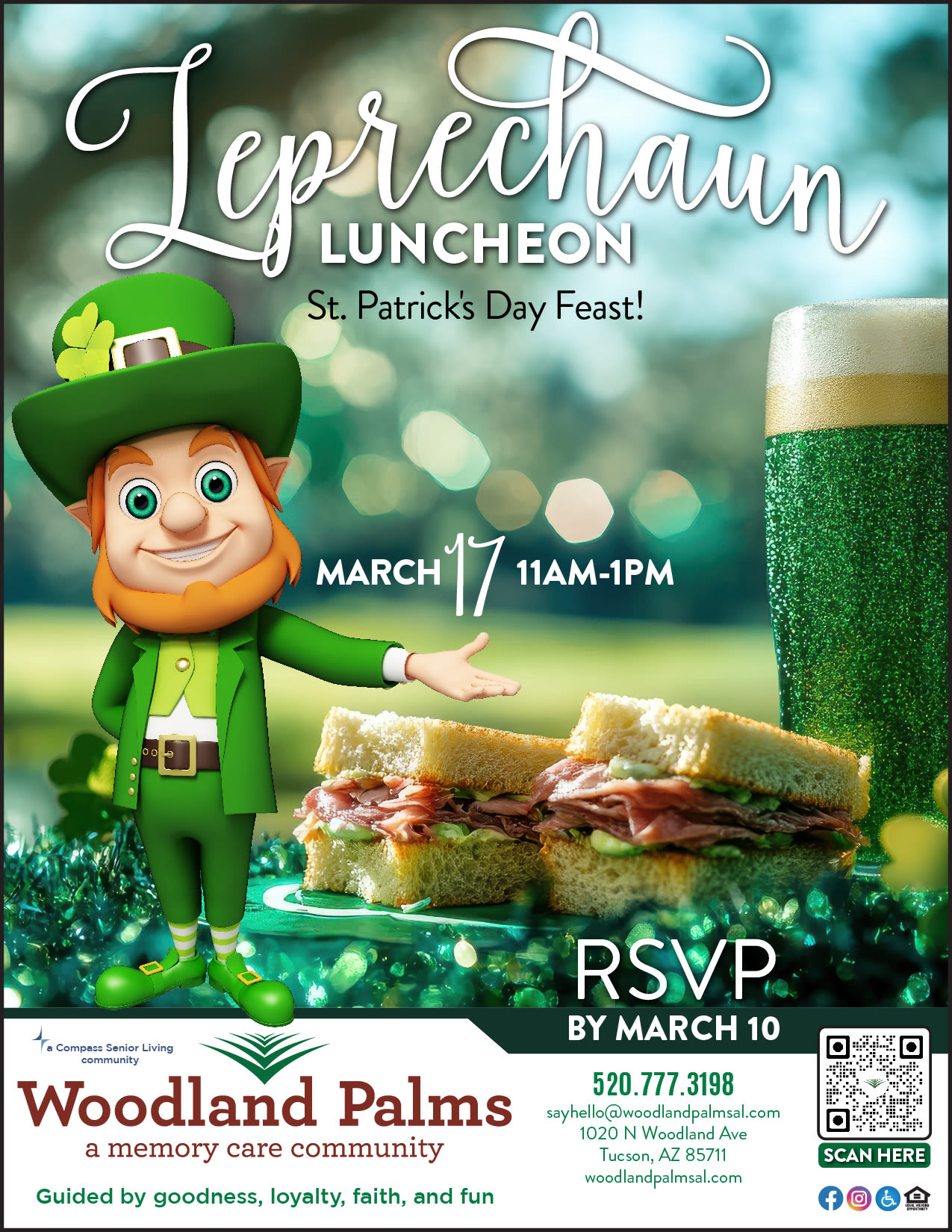 St. Patrick's Day Special at Woodland Palms Memory Care in Tucson, Arizona