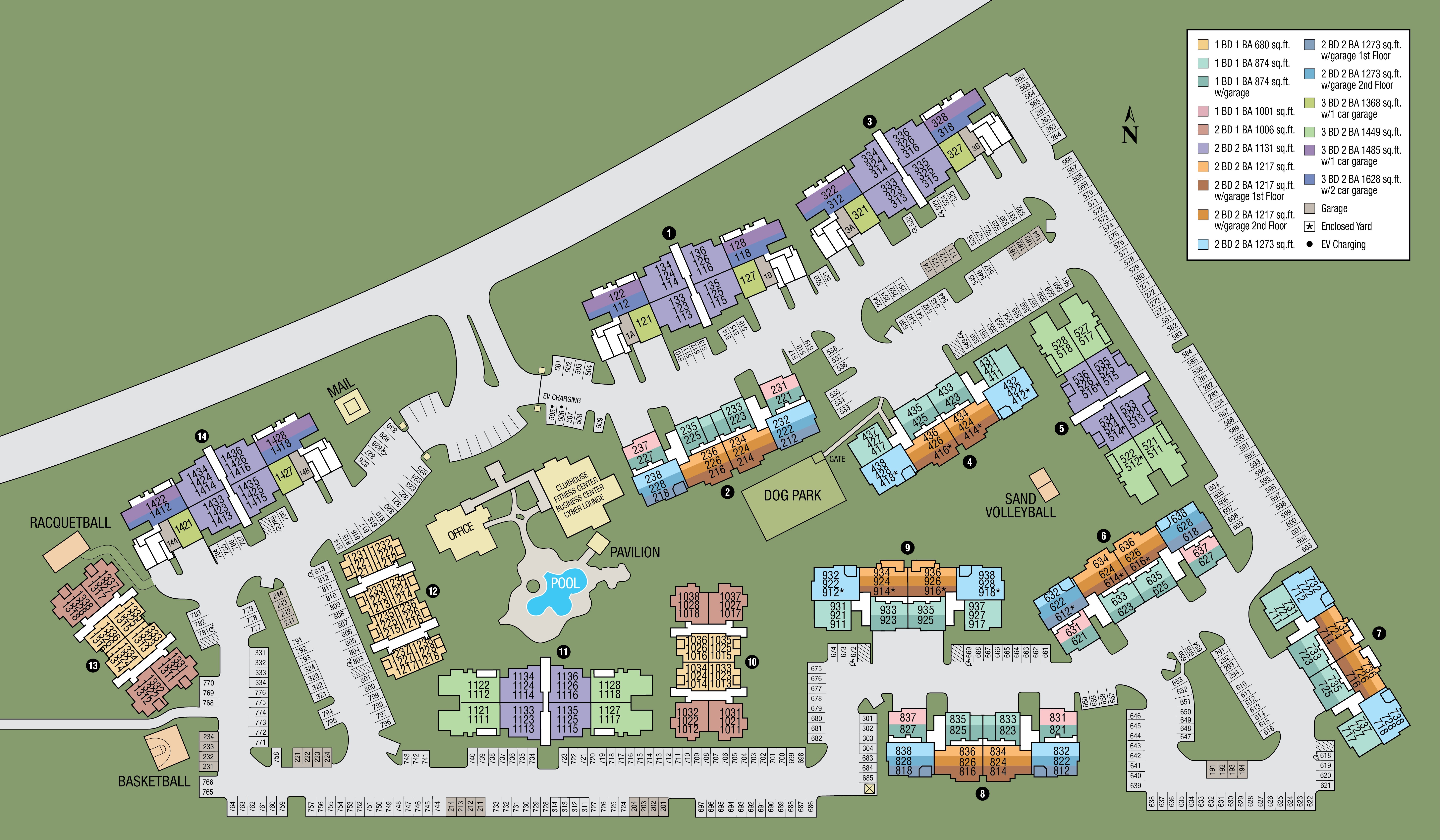 Site map of The Estates of Northwoods in San Antonio, TX
