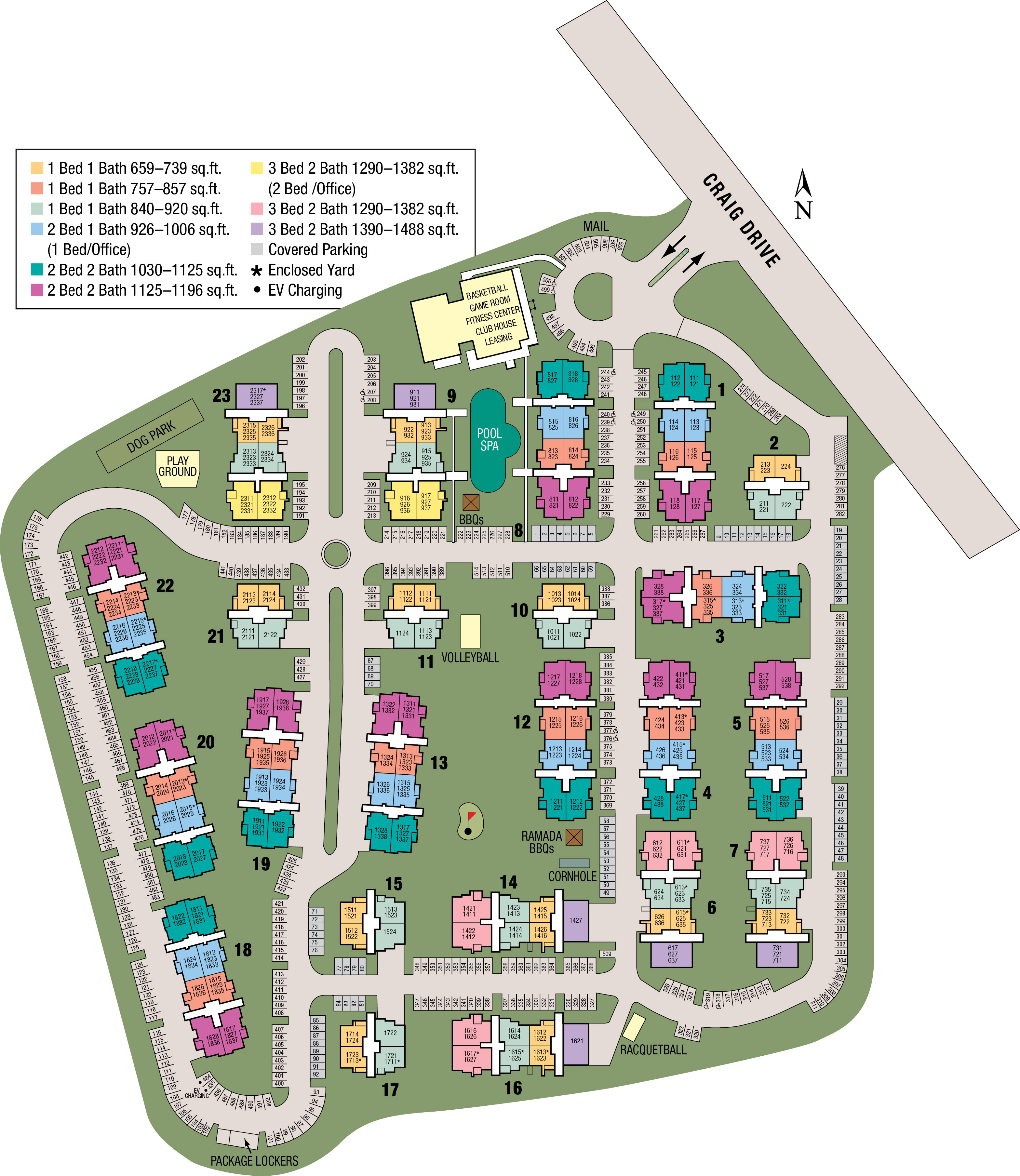 Site map of El Lago Apartments in McKinney, TX