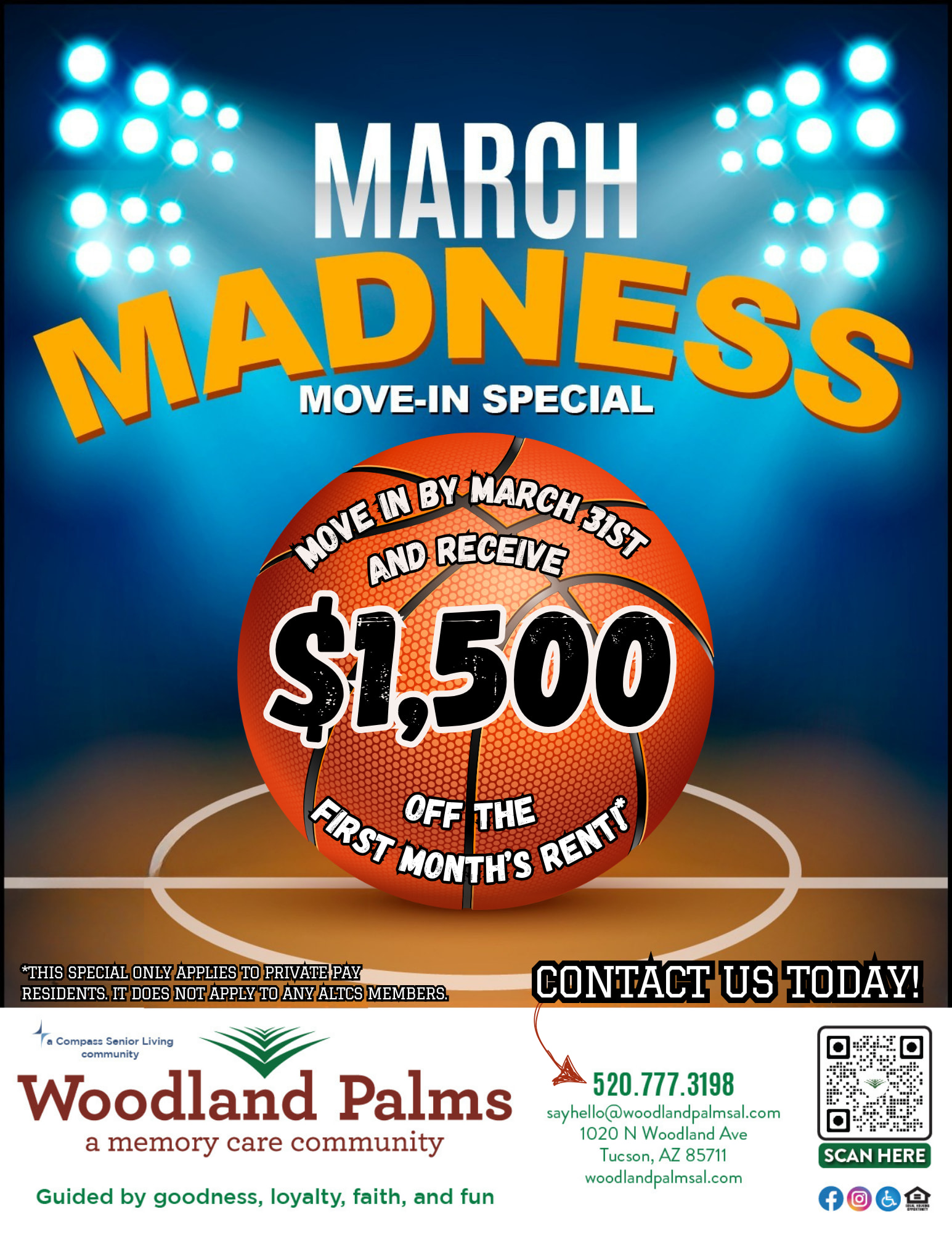 March Madness at Woodland Palms Memory Care in Tucson, Arizona