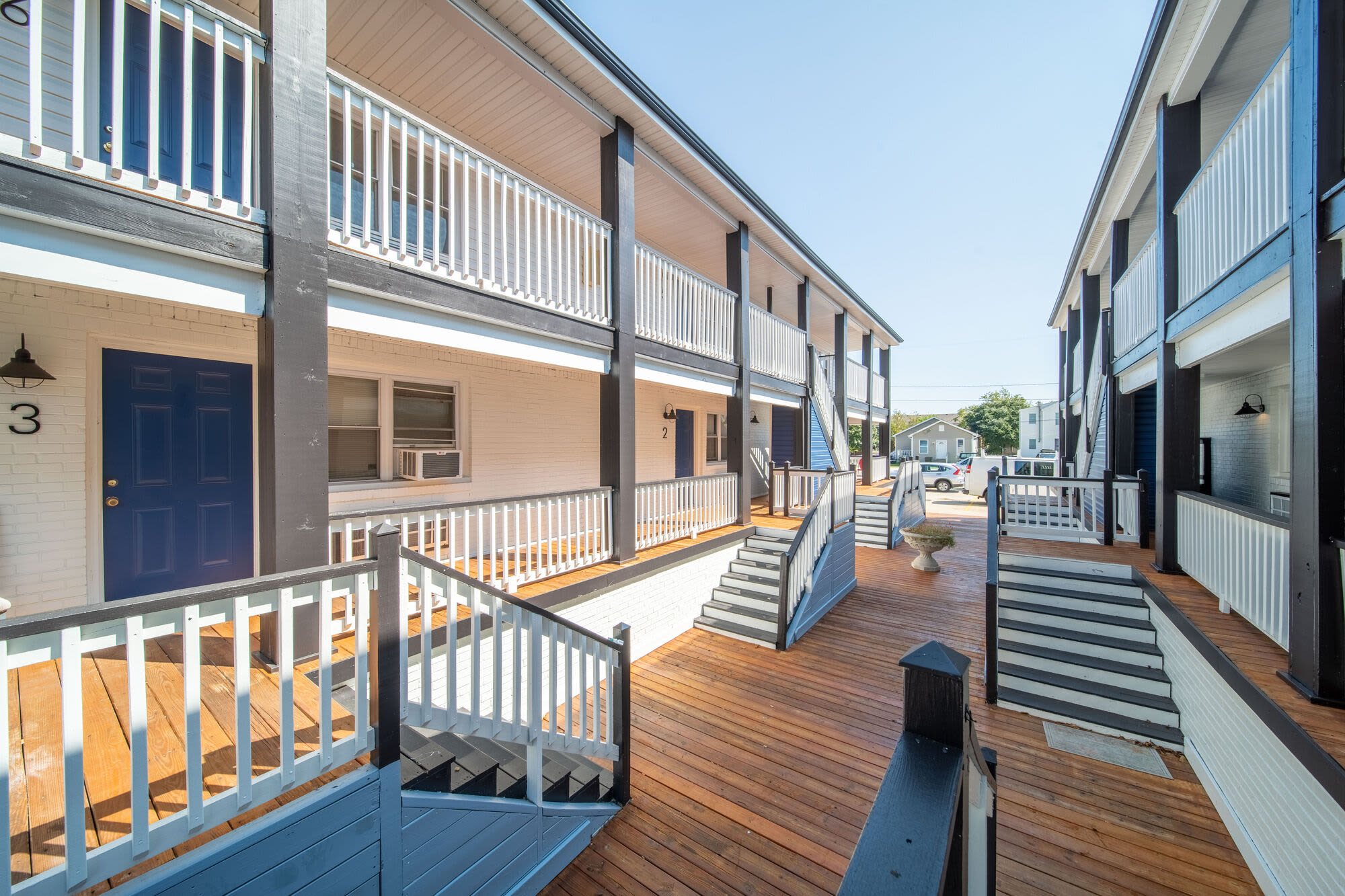 Staircases of all the apartments at Ocean View Living in Norfolk, Virginia