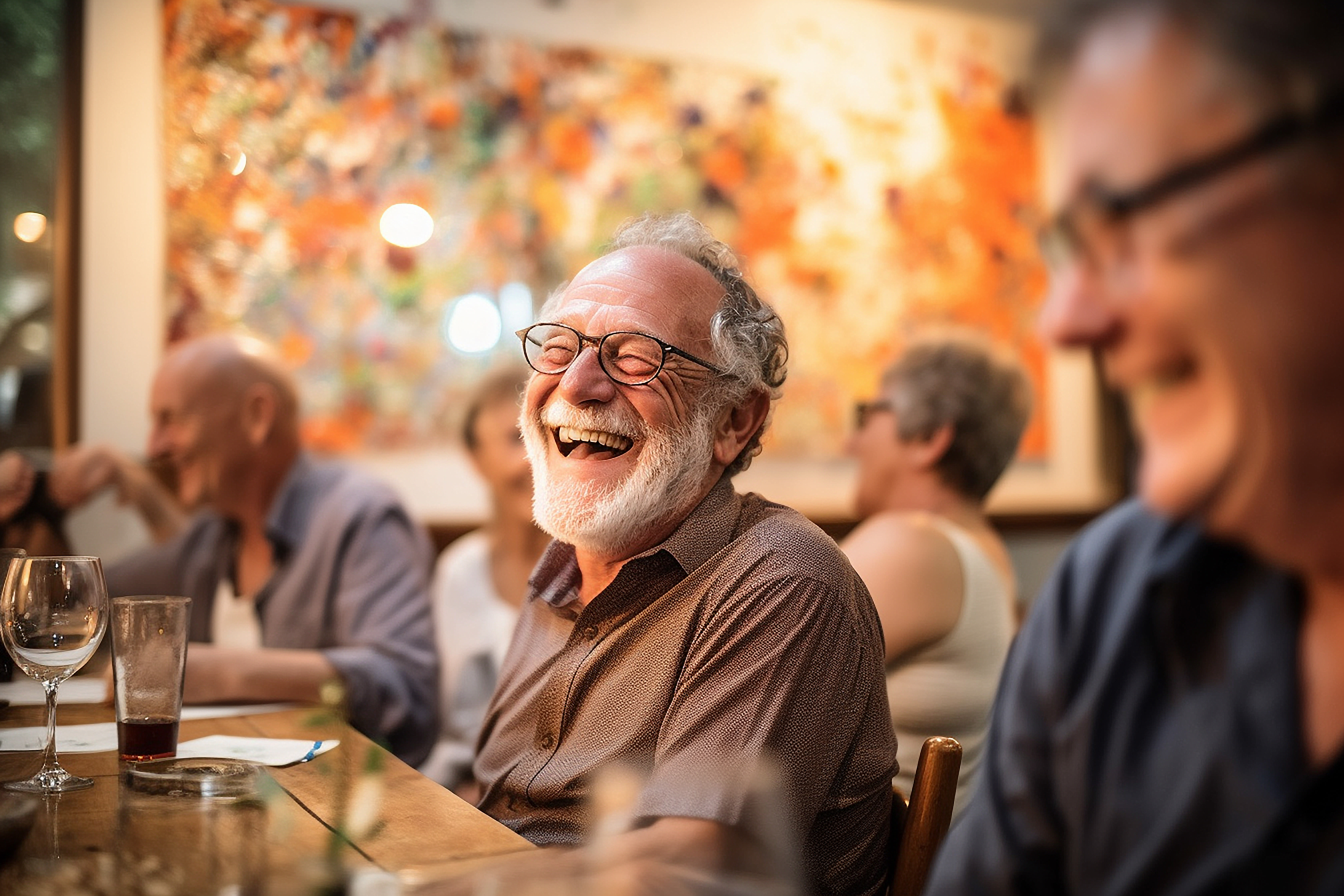 Resident laughing at Atlas Point at Prestonwood in Carrollton, TX