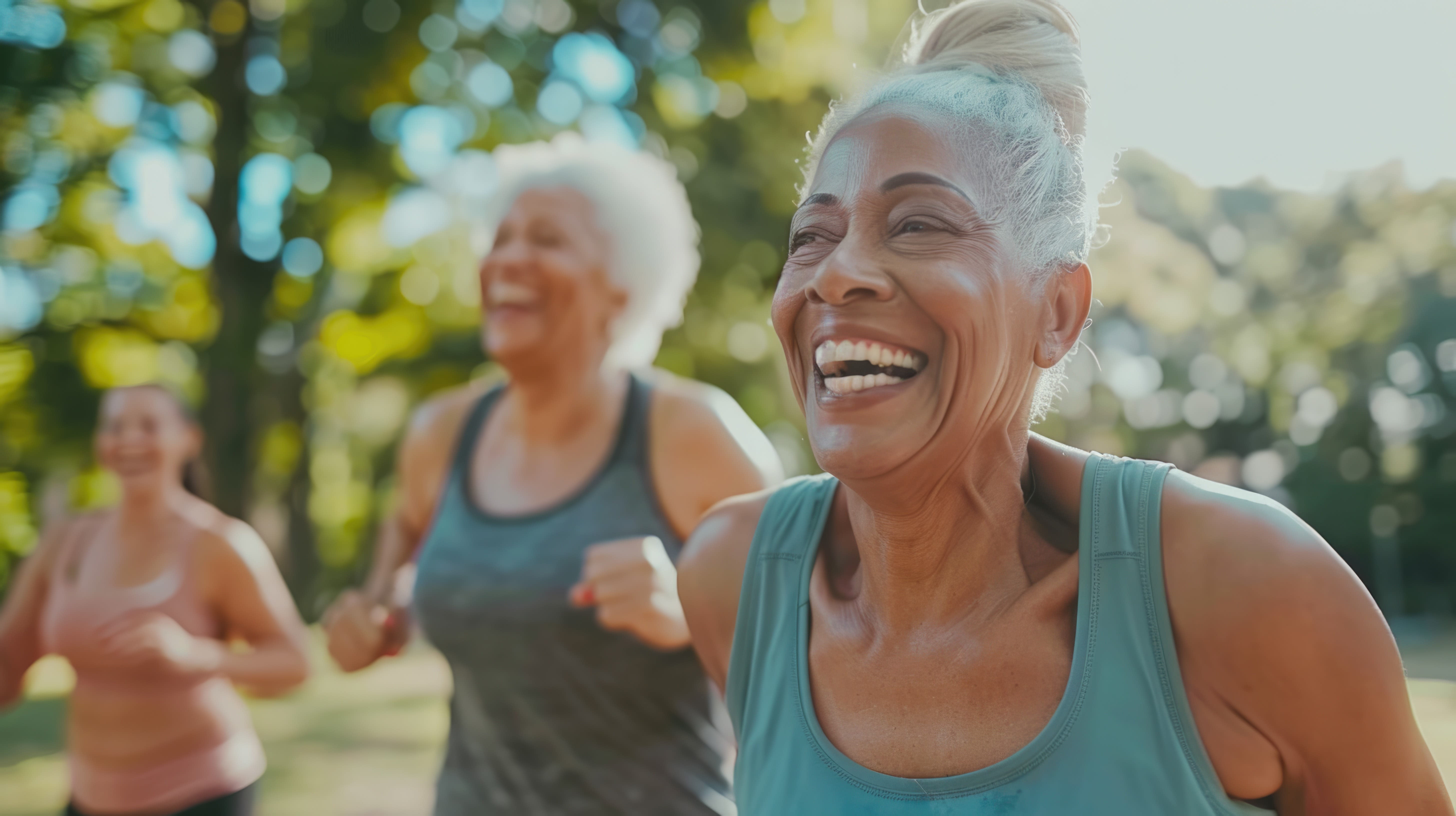 Residents exercising at Atlas Point at Prestonwood in Carrollton, TX