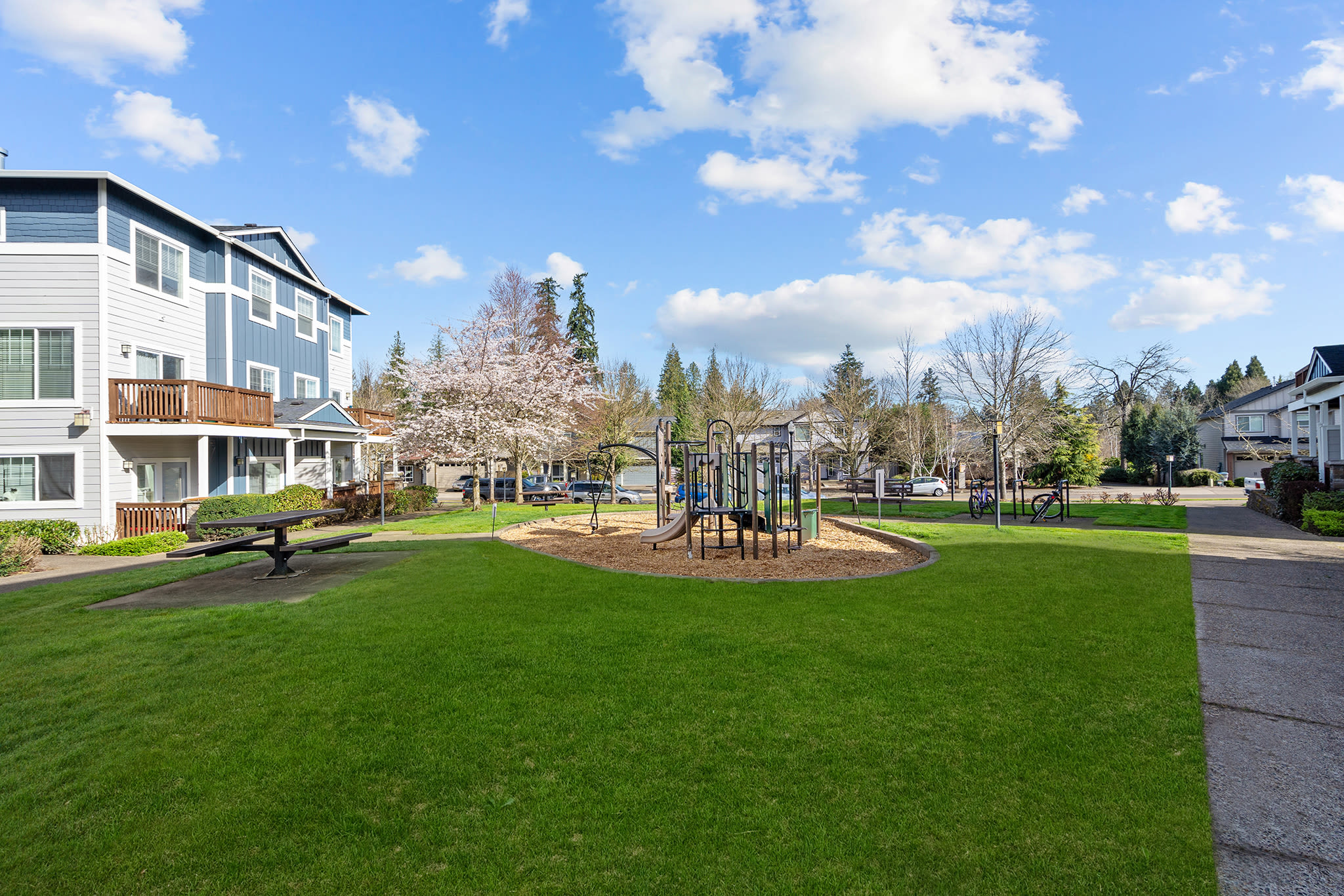 Kids playground at Creekview Crossing in Sherwood, Oregon