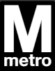 DC Metro logo in black and white