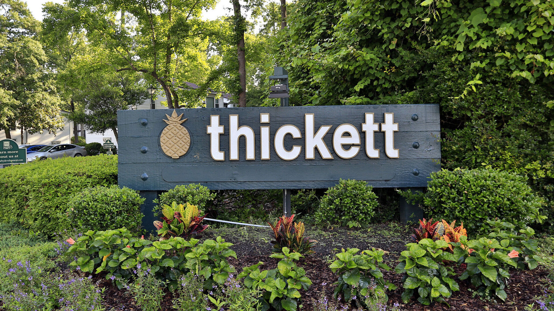 Property sign board at Thickett in Mt Pleasant, South Carolina