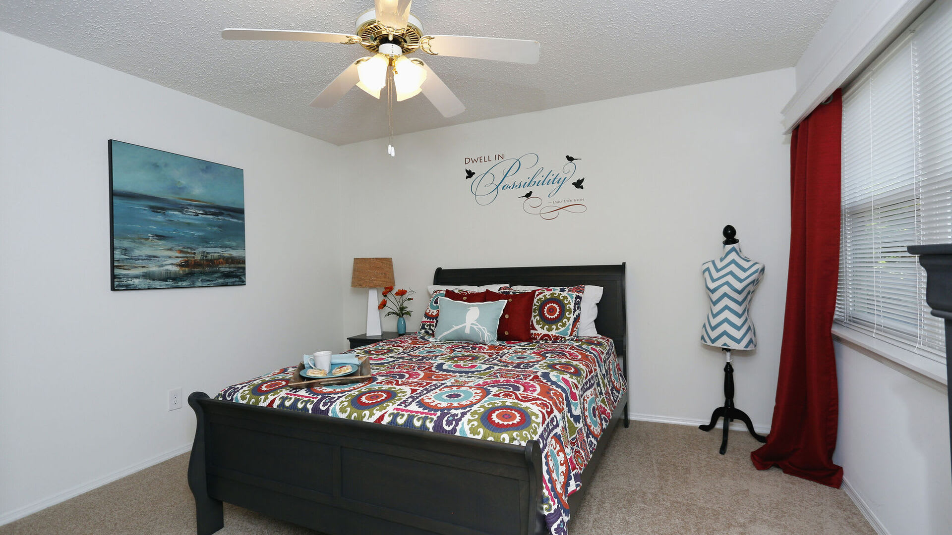 Large comfortable bedroom of an apartments at Thickett in Mt Pleasant, South Carolina