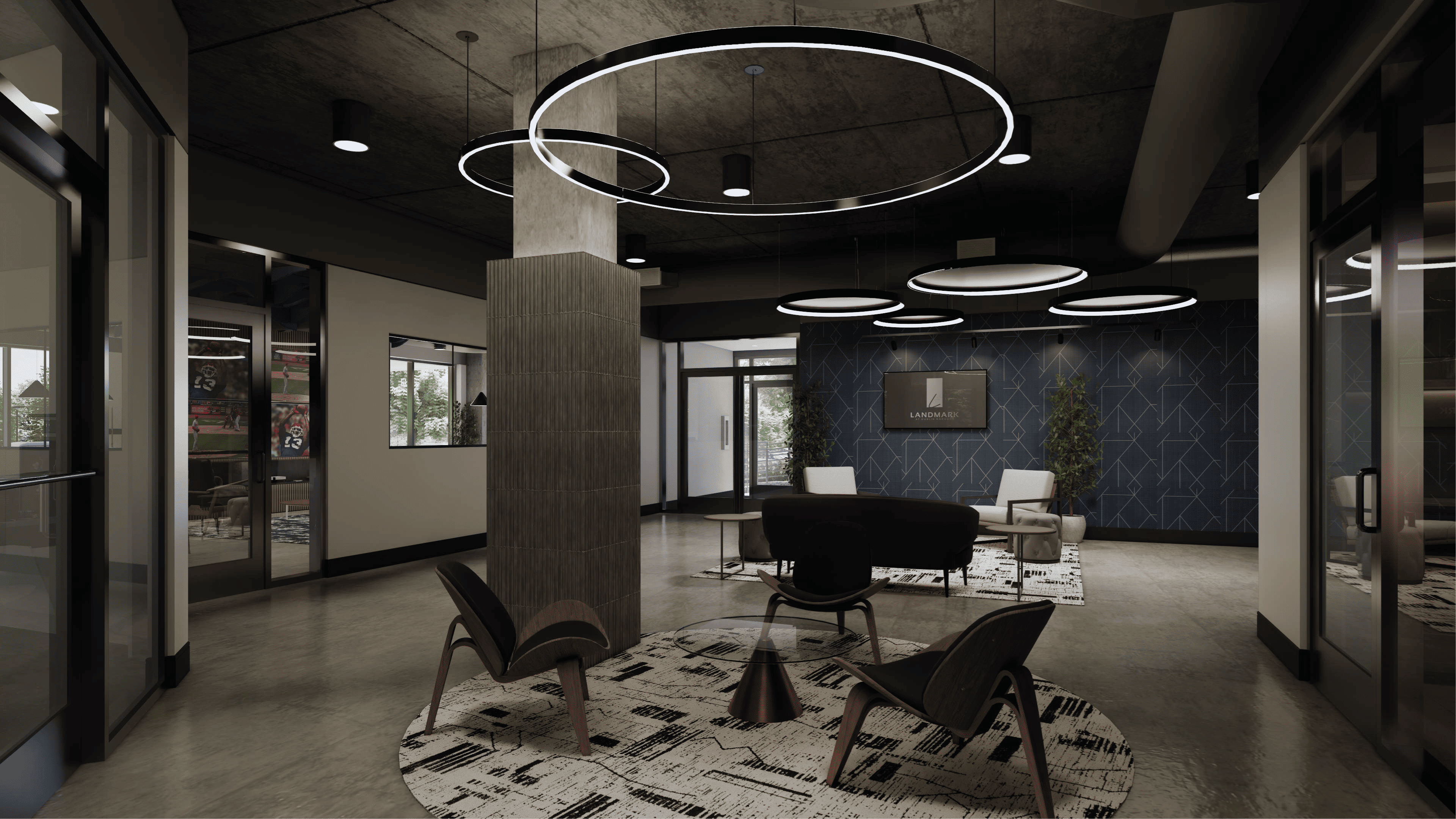Lobby area at Landmark at Dublin in Dublin, Pennsylvania
