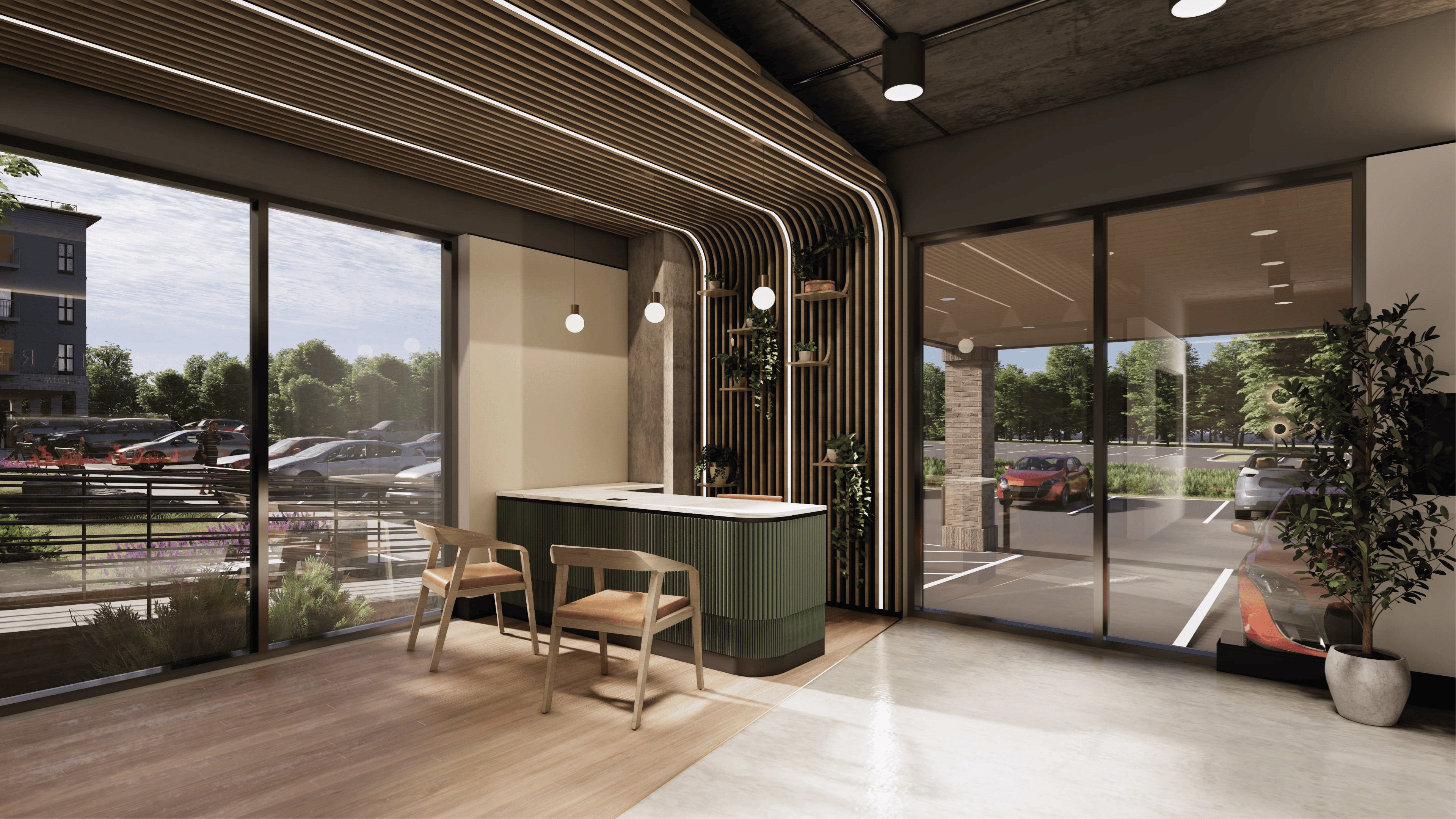 Reception desk area at Landmark at Dublin in Dublin, Pennsylvania