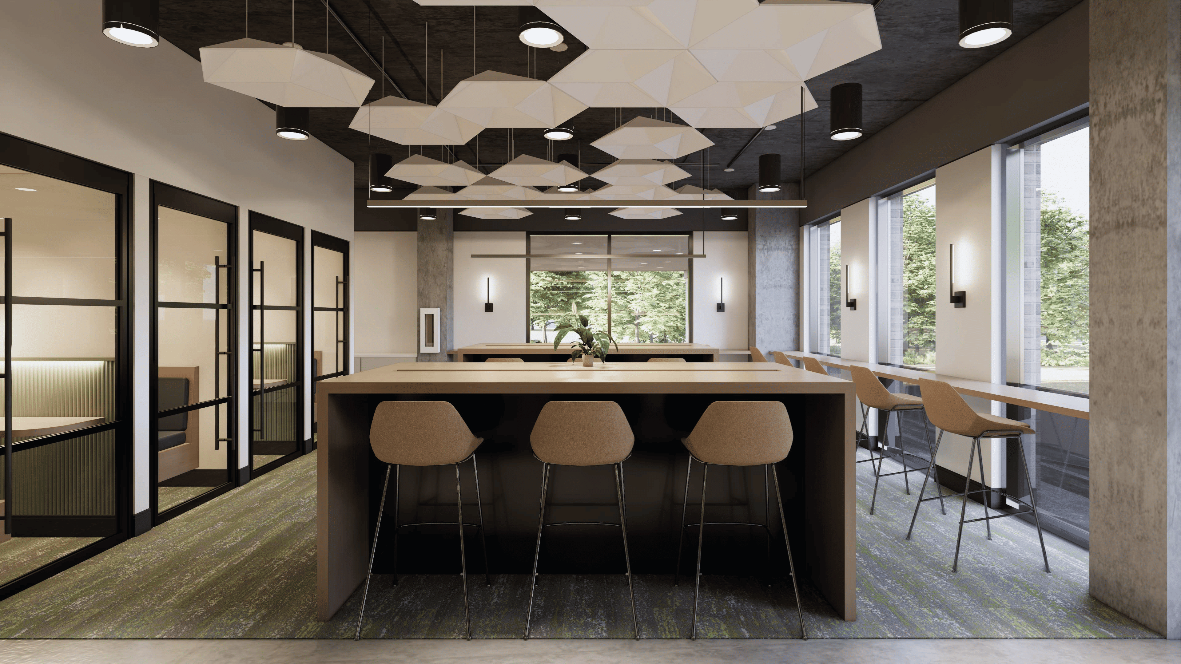 Clubhouse with large seating space at Landmark at Dublin in Dublin, Pennsylvania