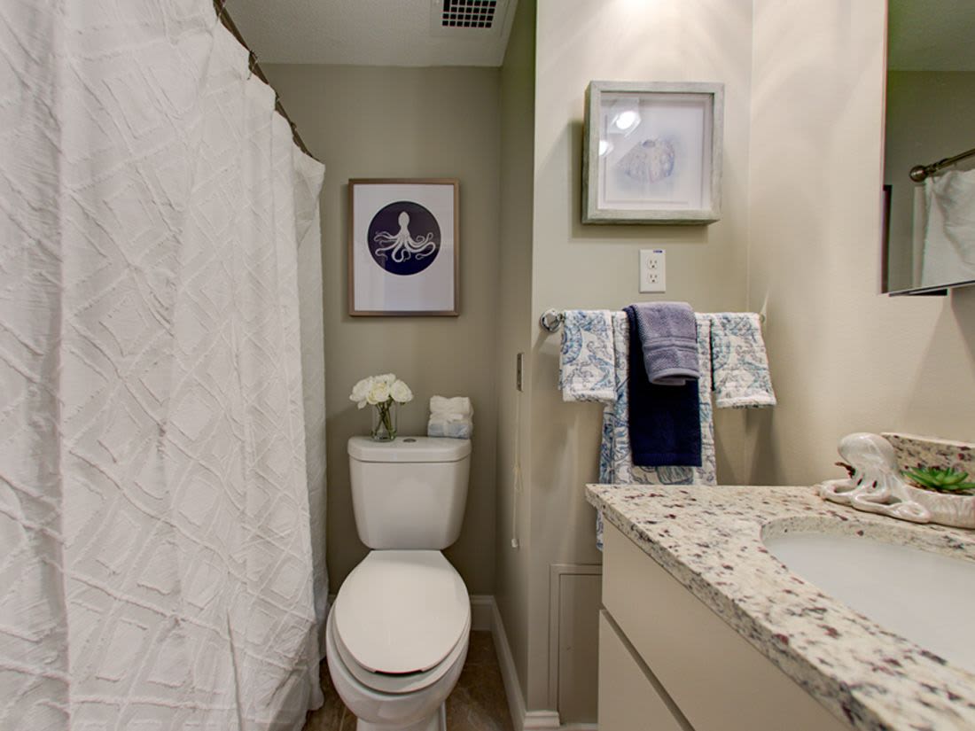 Bathroom with commode at Congregational Retirement Homes in Melrose, Massachusetts