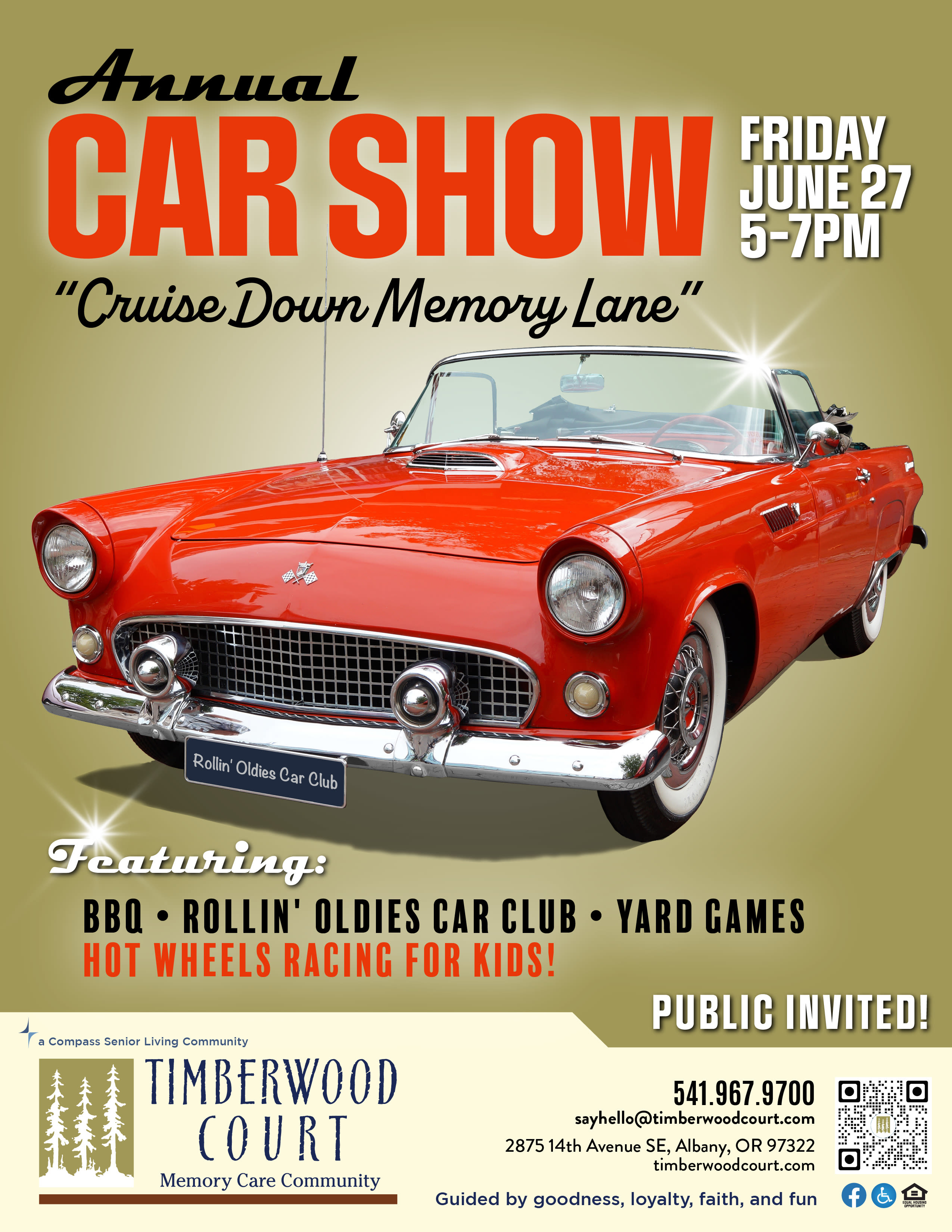 Car Show at Timberwood Court Memory Care in Albany, Oregon