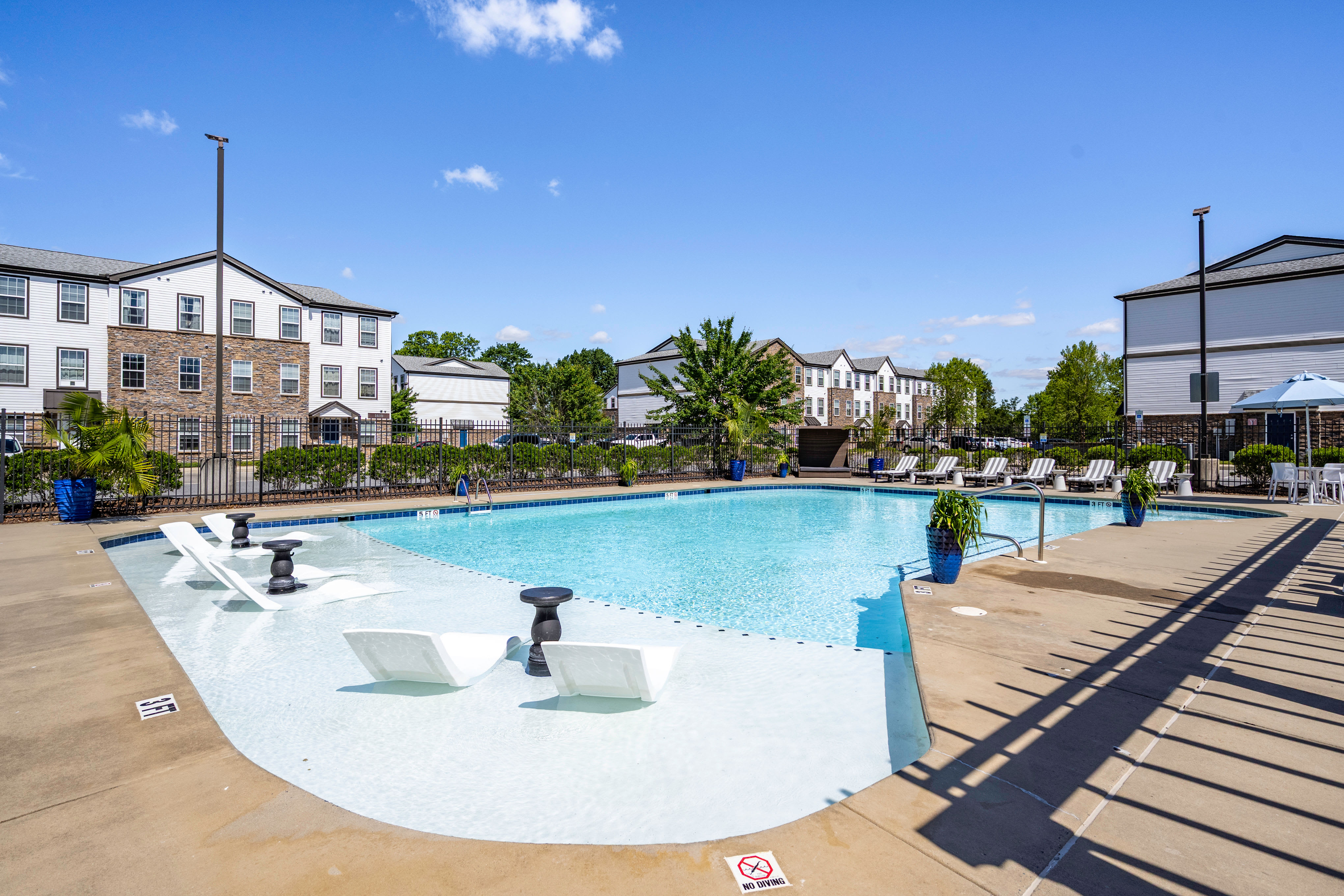 Pool loungers at The Gathering in Salisbury, Maryland
