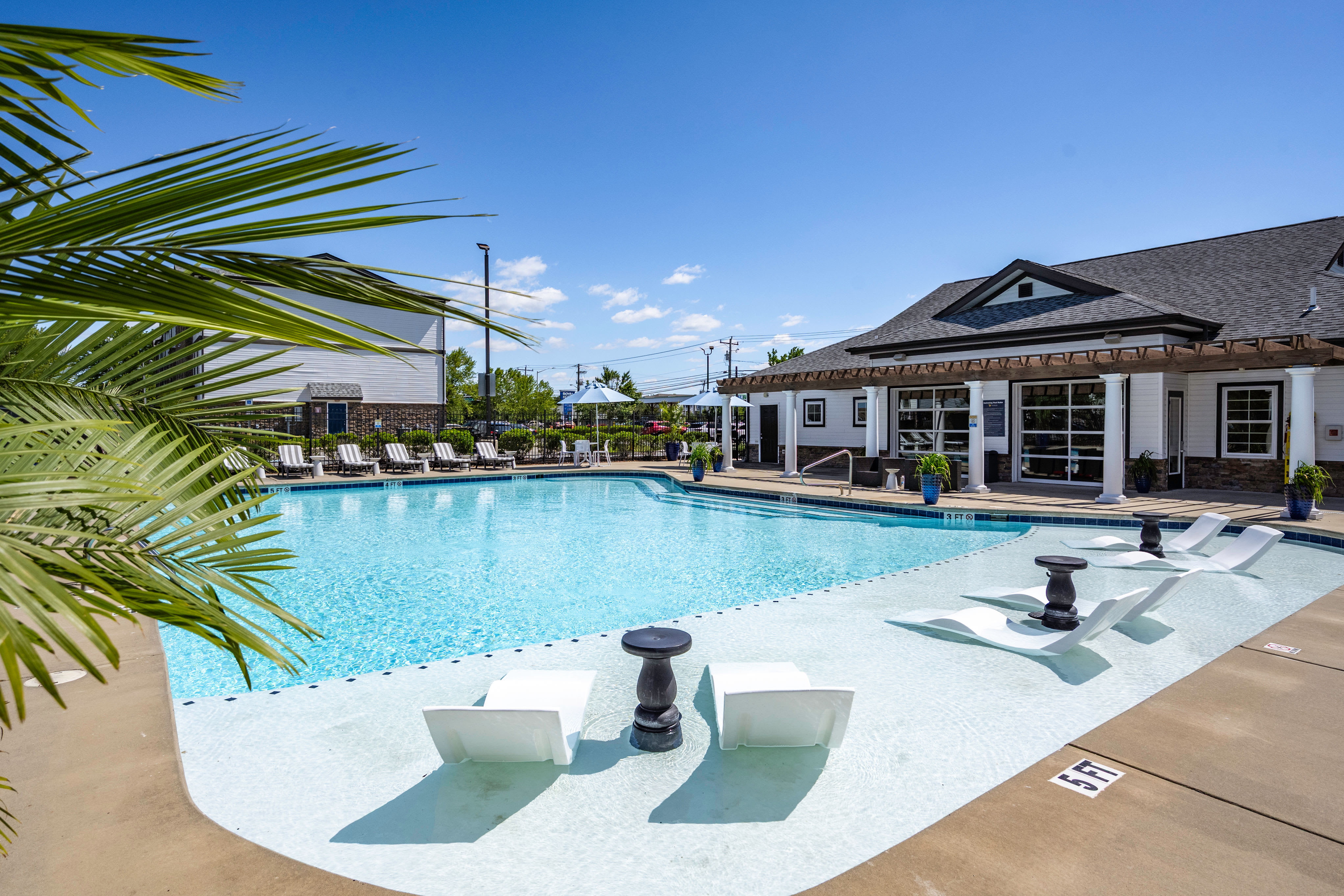 Pool loungers at The Gathering in Salisbury, Maryland