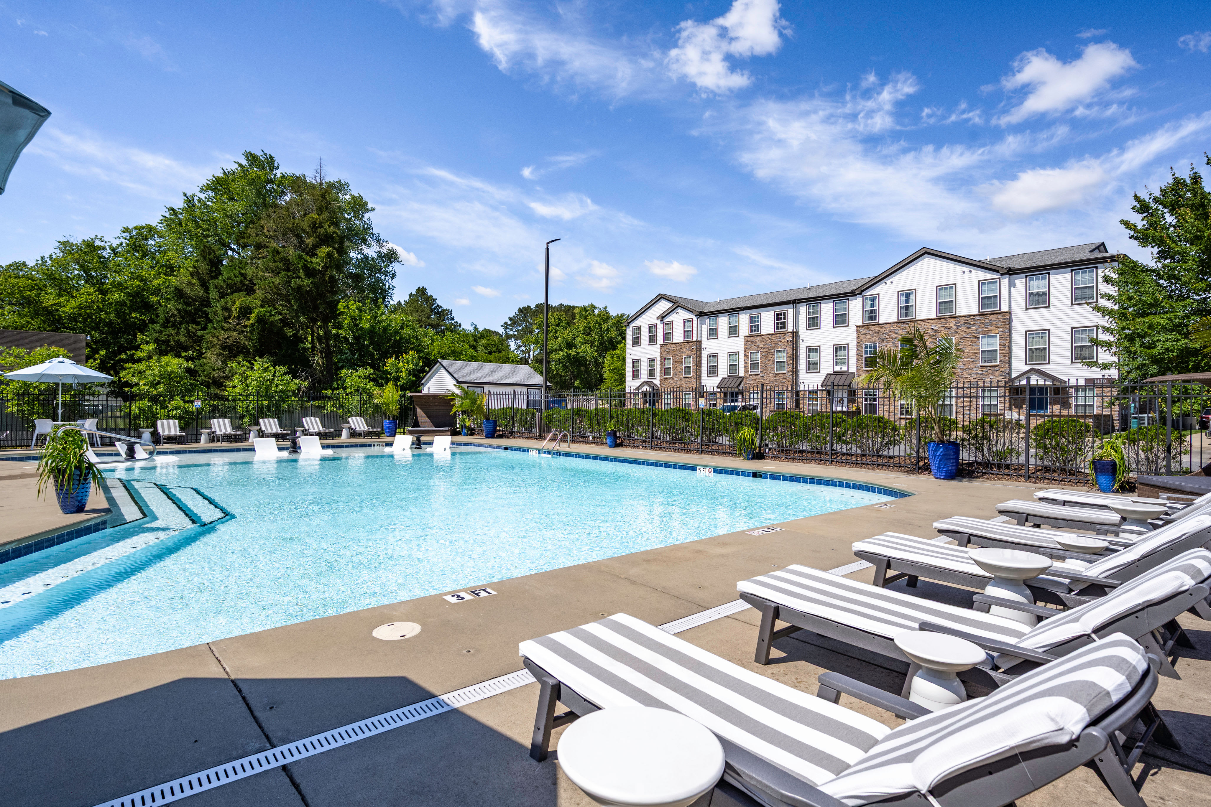 Pool loungers at The Gathering in Salisbury, Maryland