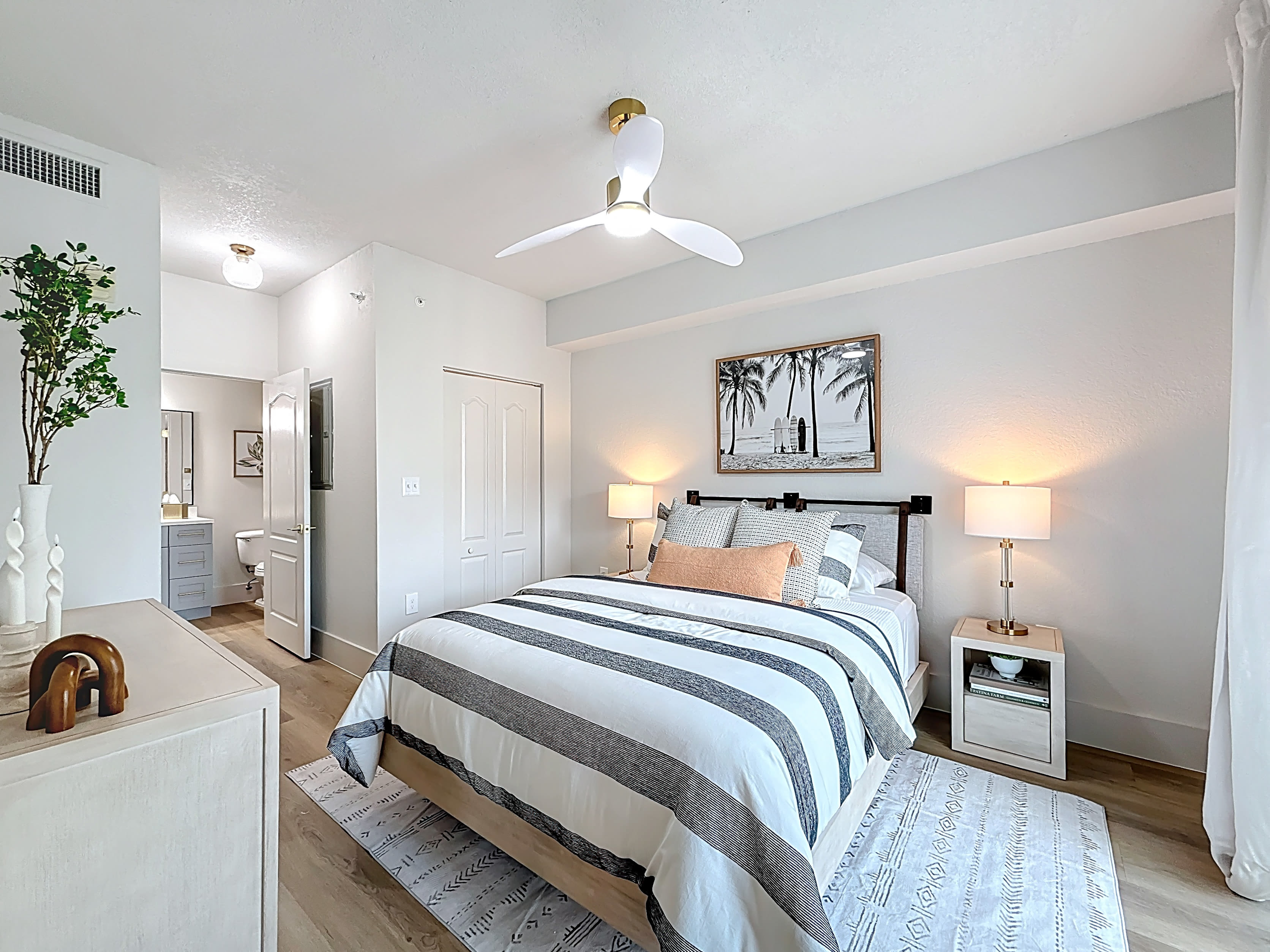 Comfortable bedroom at Valencia South Miami in South Miami, Florida