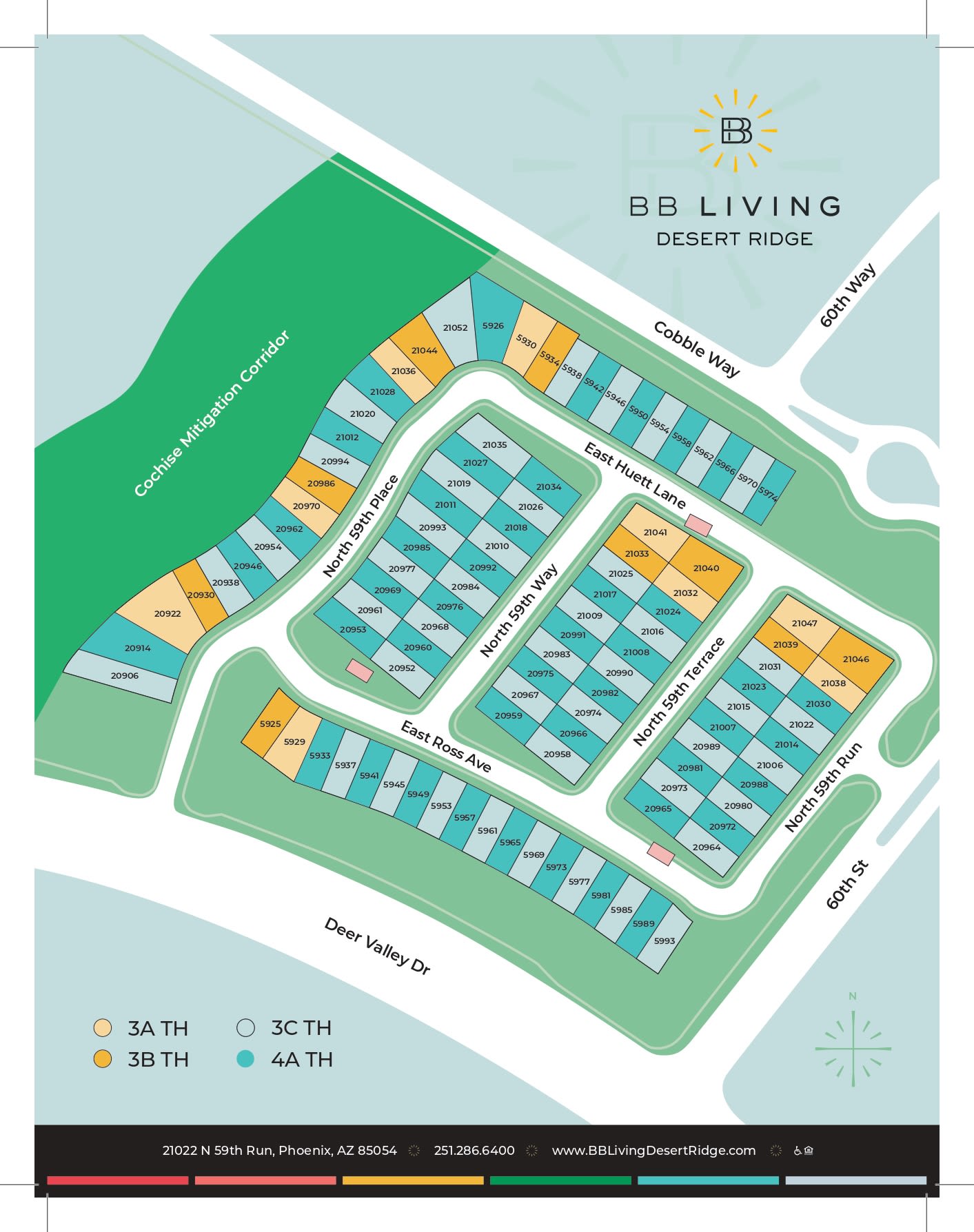 Site map of BB Living Desert Ridge in Phoenix, Arizona