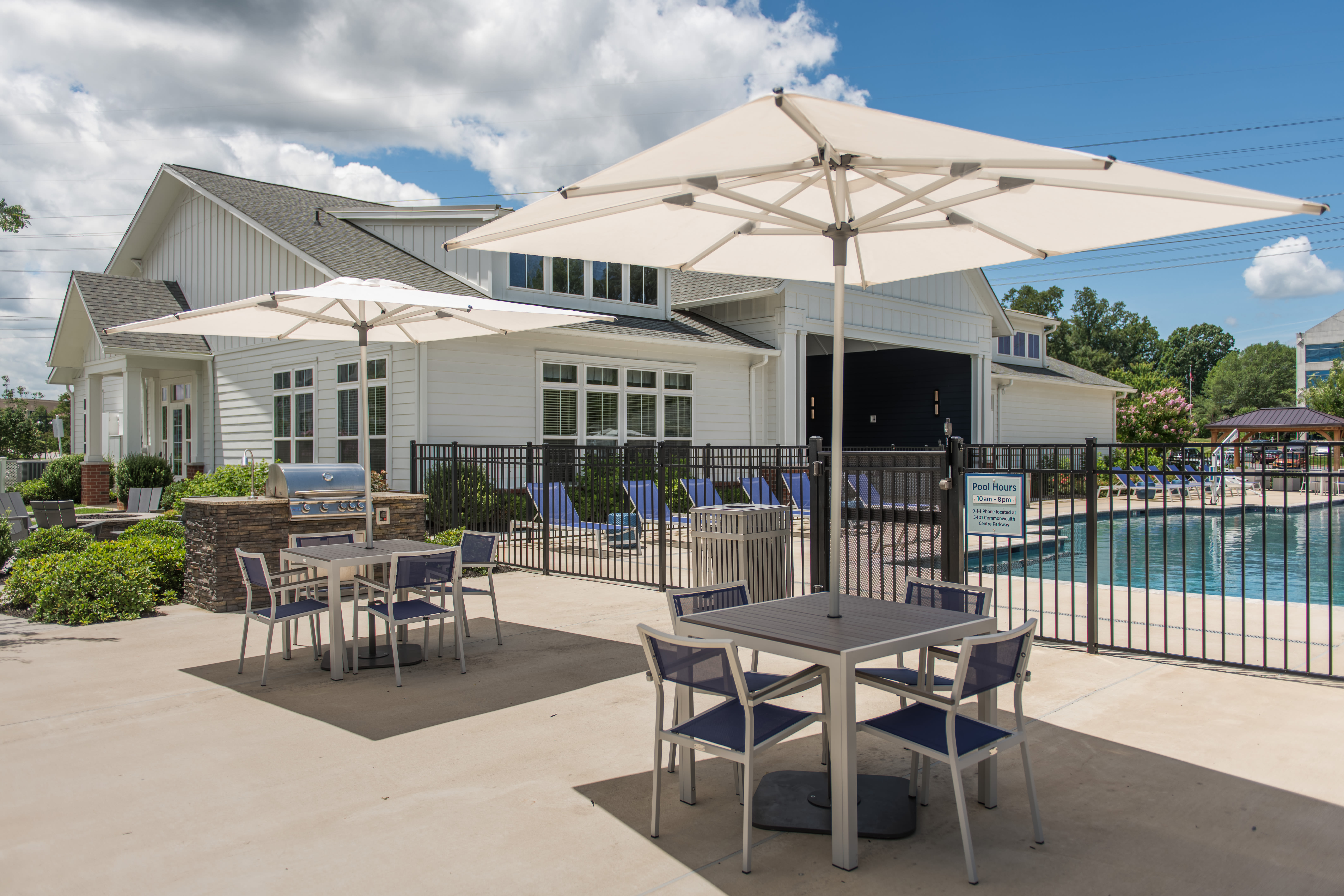 Pool side  Commonwealth Apartments in Midlothian, Virginia