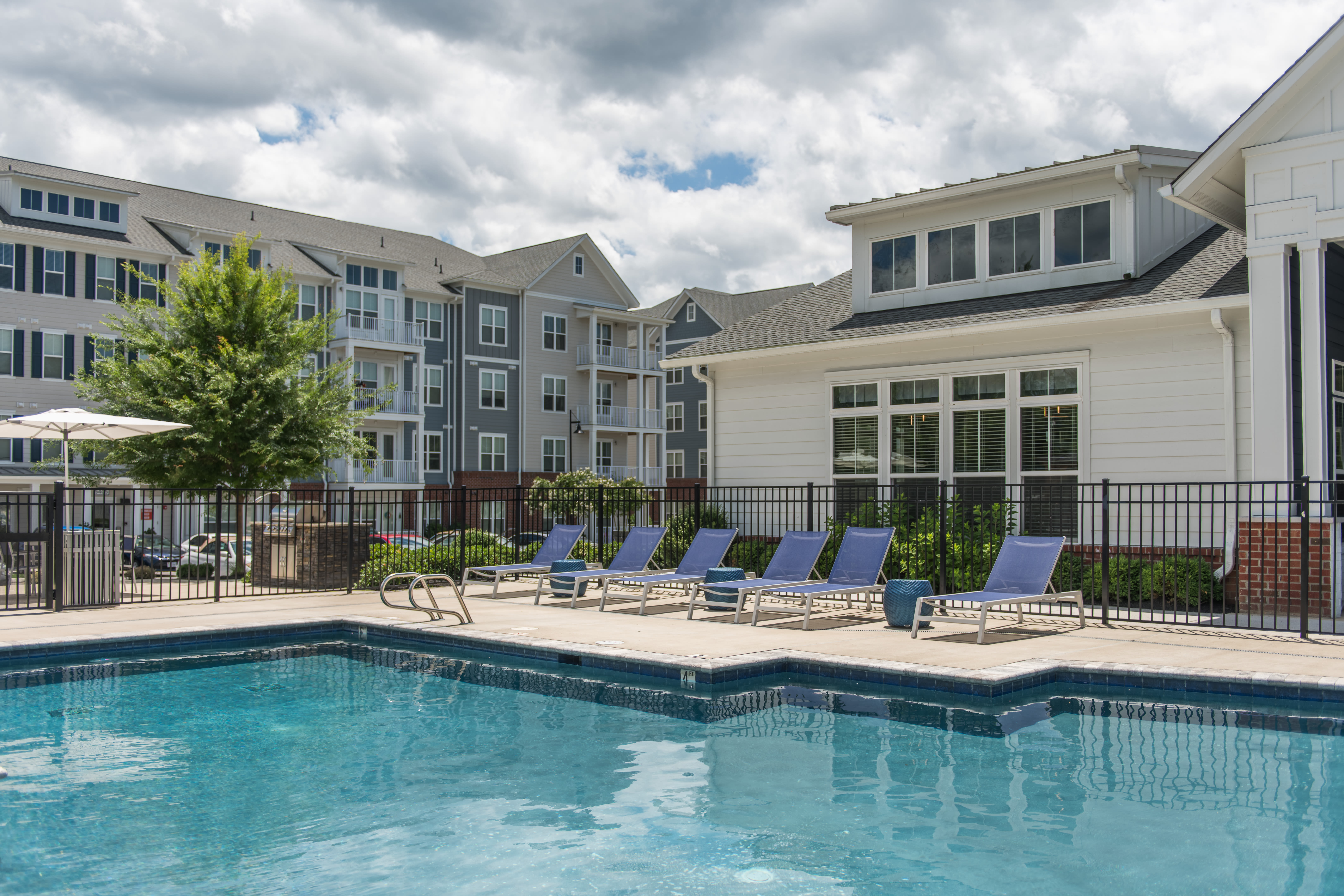 Pool side  Commonwealth Apartments in Midlothian, Virginia