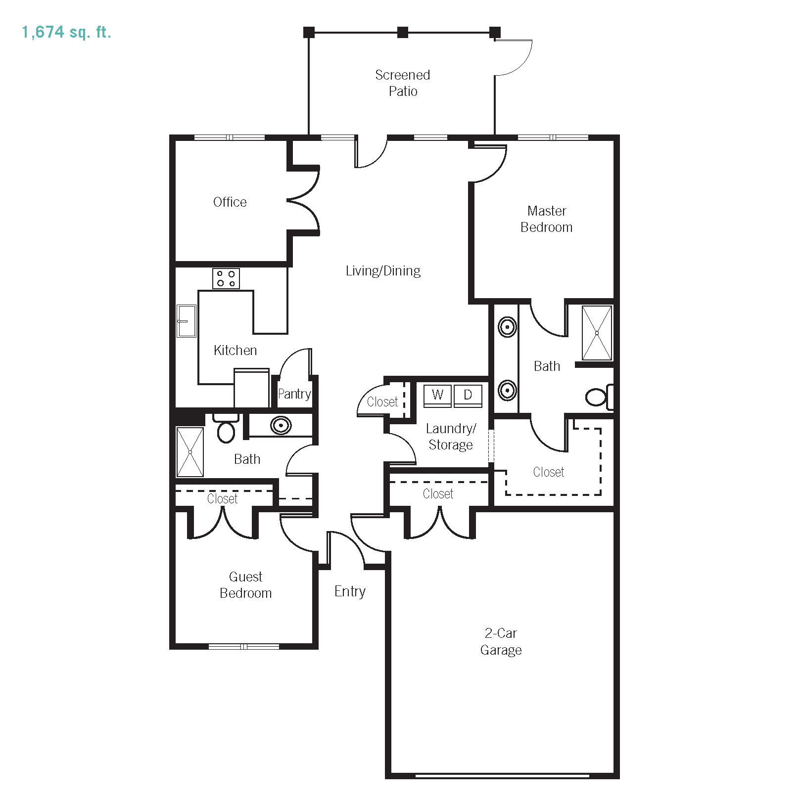New villa floor plan at Turners Rock in Springfield, Missouri