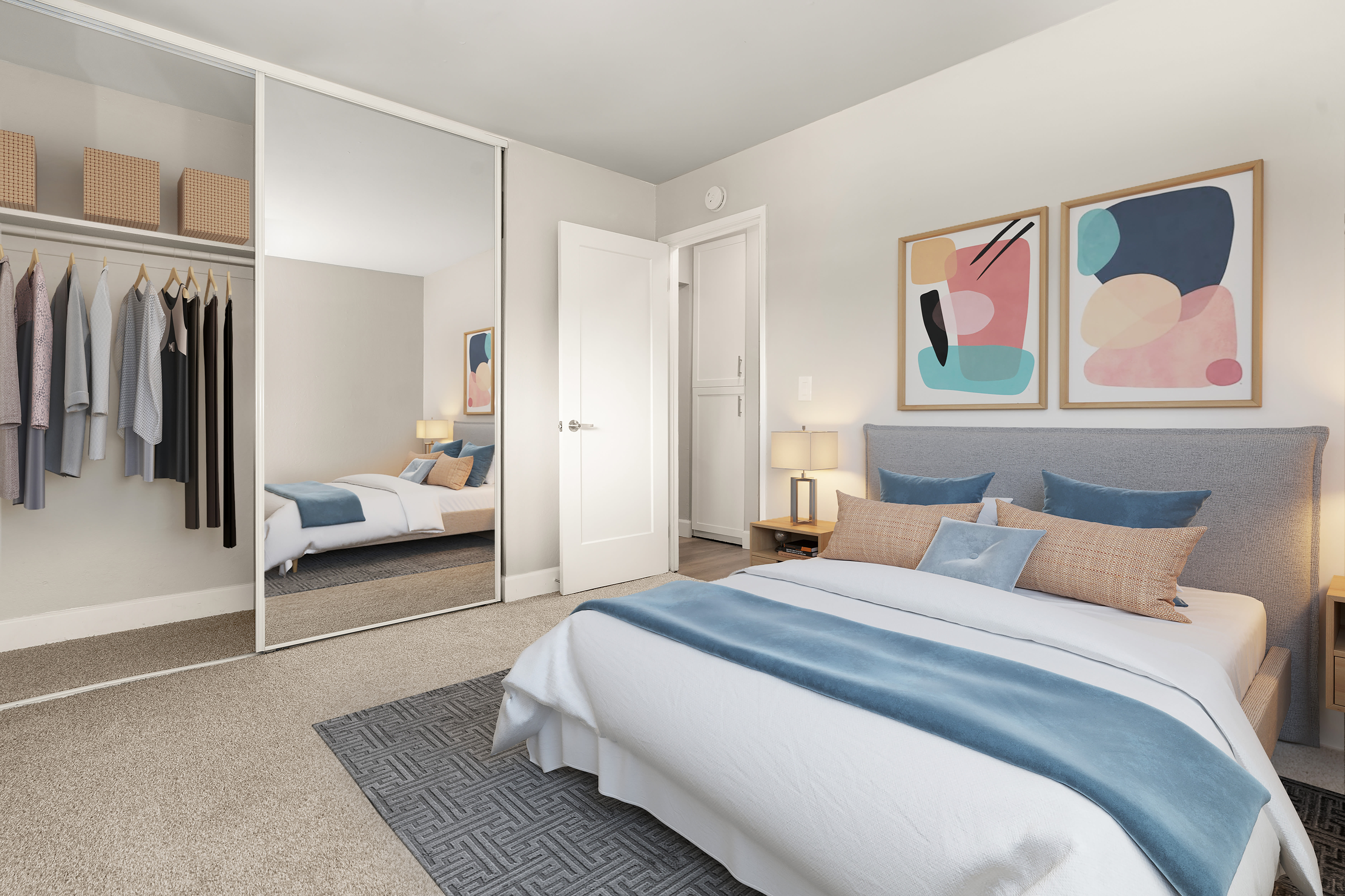 Bedroom at Oak and Iron in Walnut Creek, California