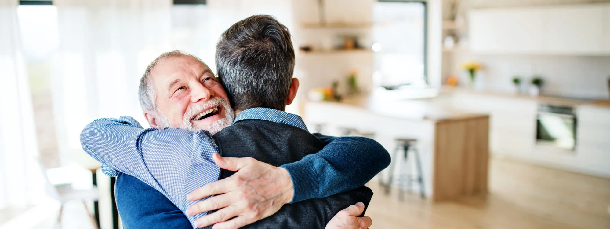 two senior adults in a memory care apartment in st cloud