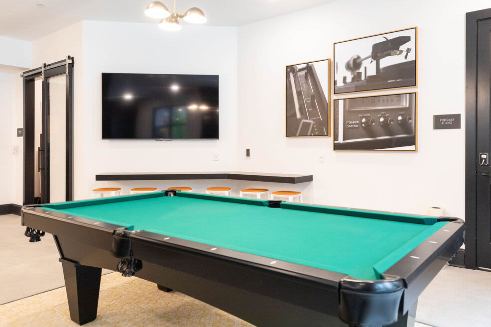 Pool table at The Jade at Avondale in Decatur, Georgia