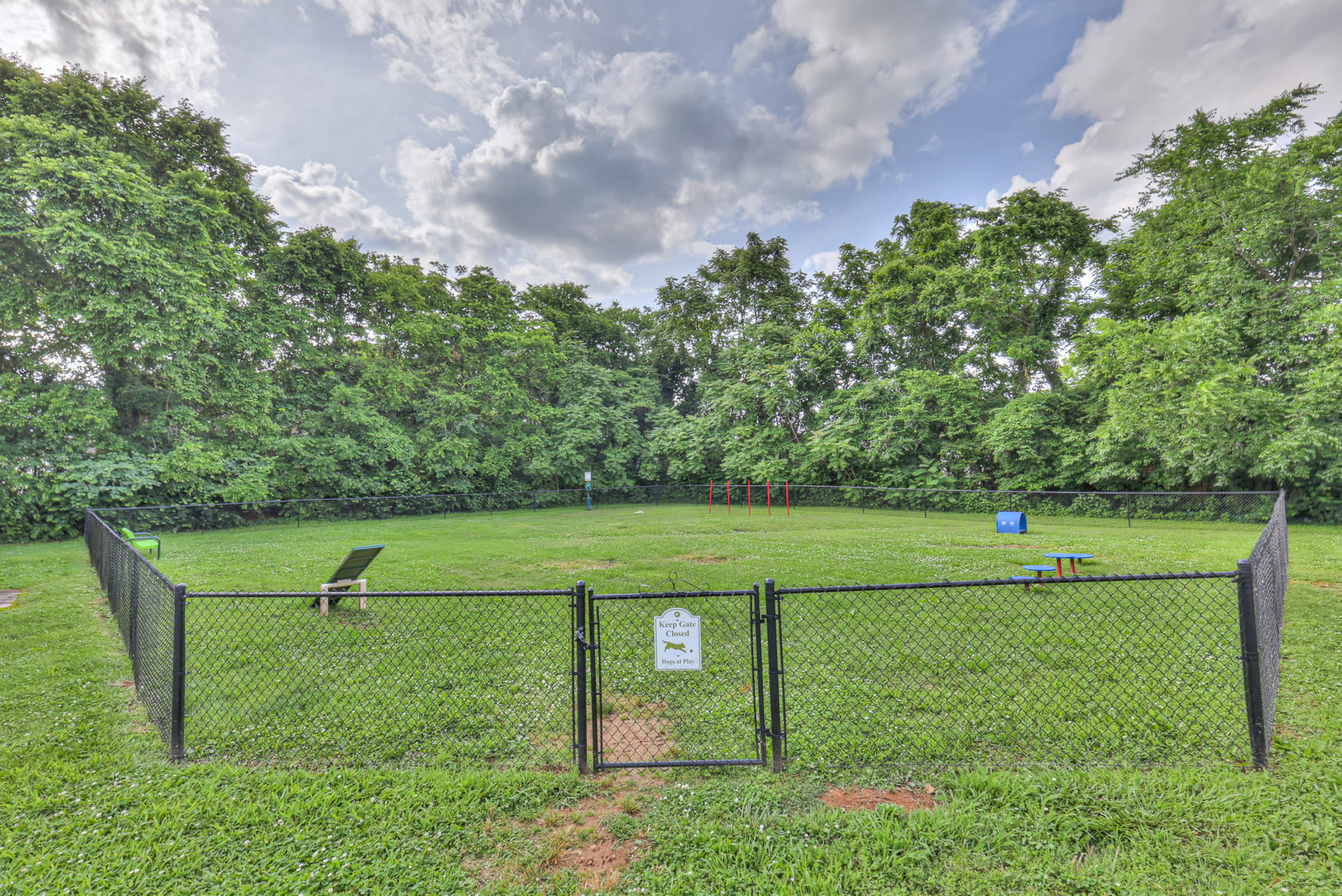 On-site dog park at Laurel Woods Apartments in Smyrna, Tennessee