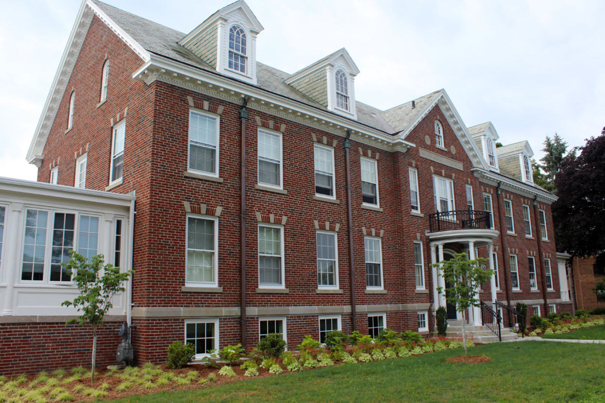 Exterior view of the building at Howard House in Brockton, Massachusetts, 