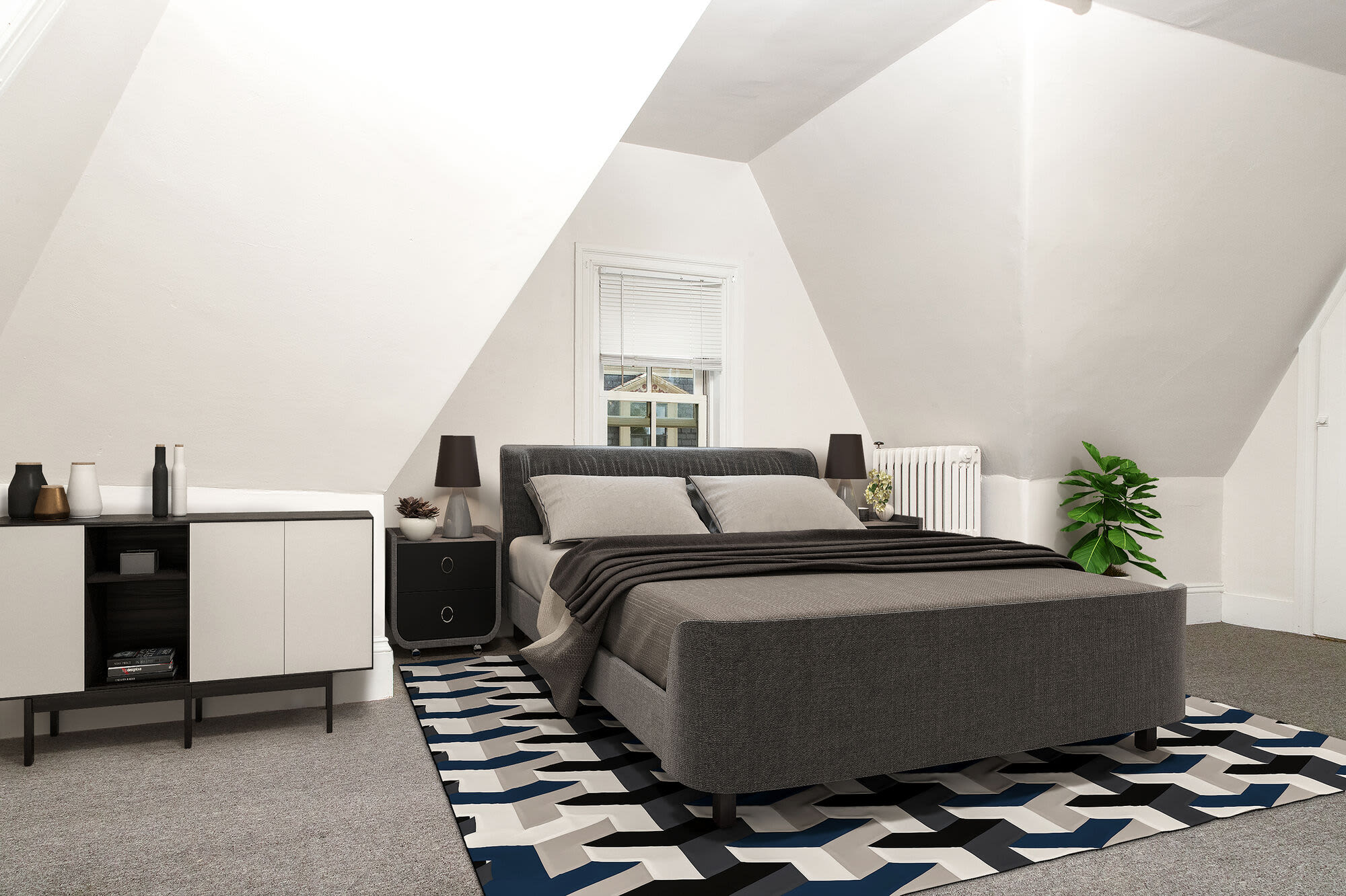 Bedroom at Hearth at Burroughs in Jamaica Plain, Massachusetts