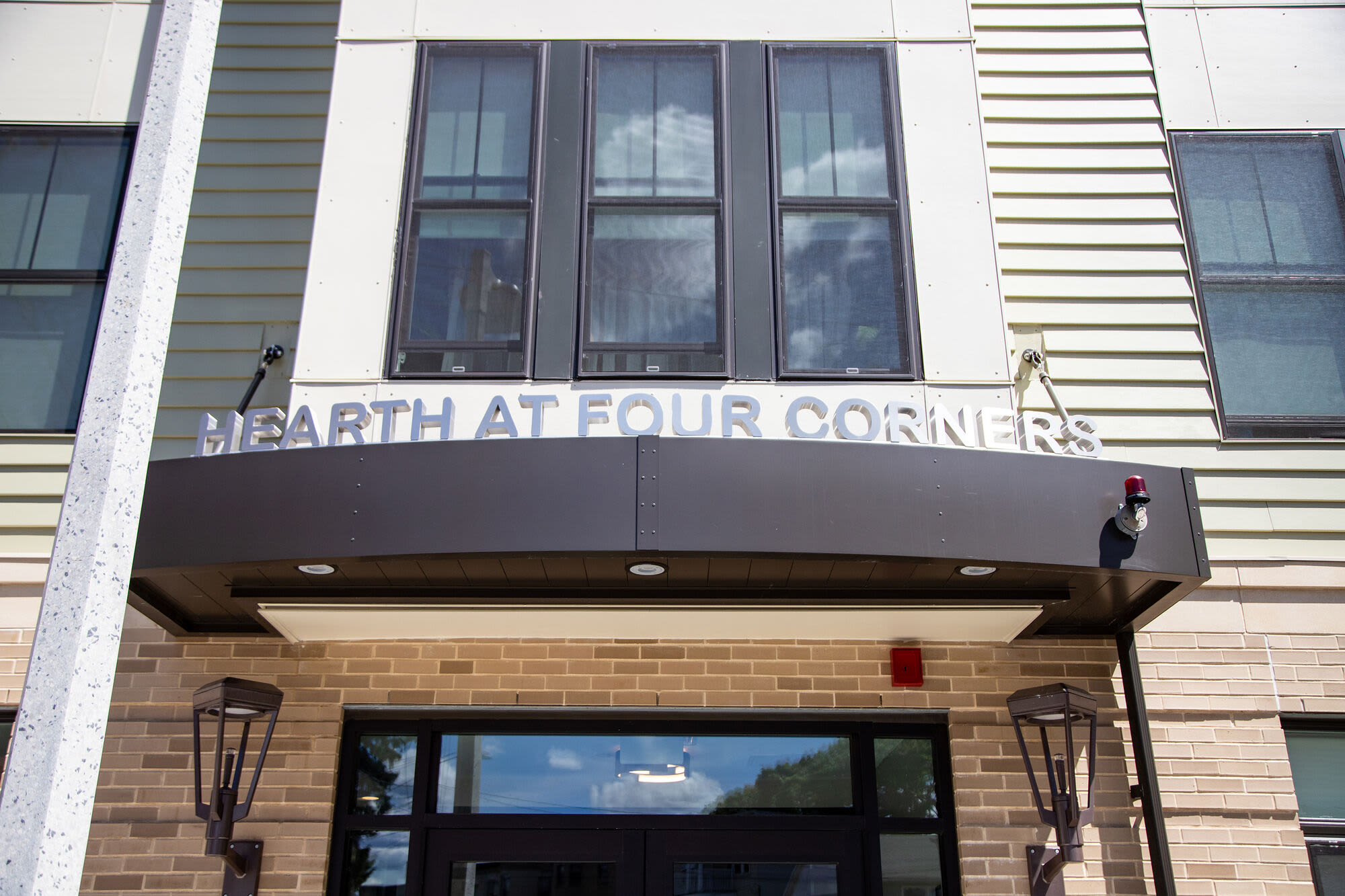 Main entrance at Hearth at Four Corners in Dorchester, Massachusetts, 