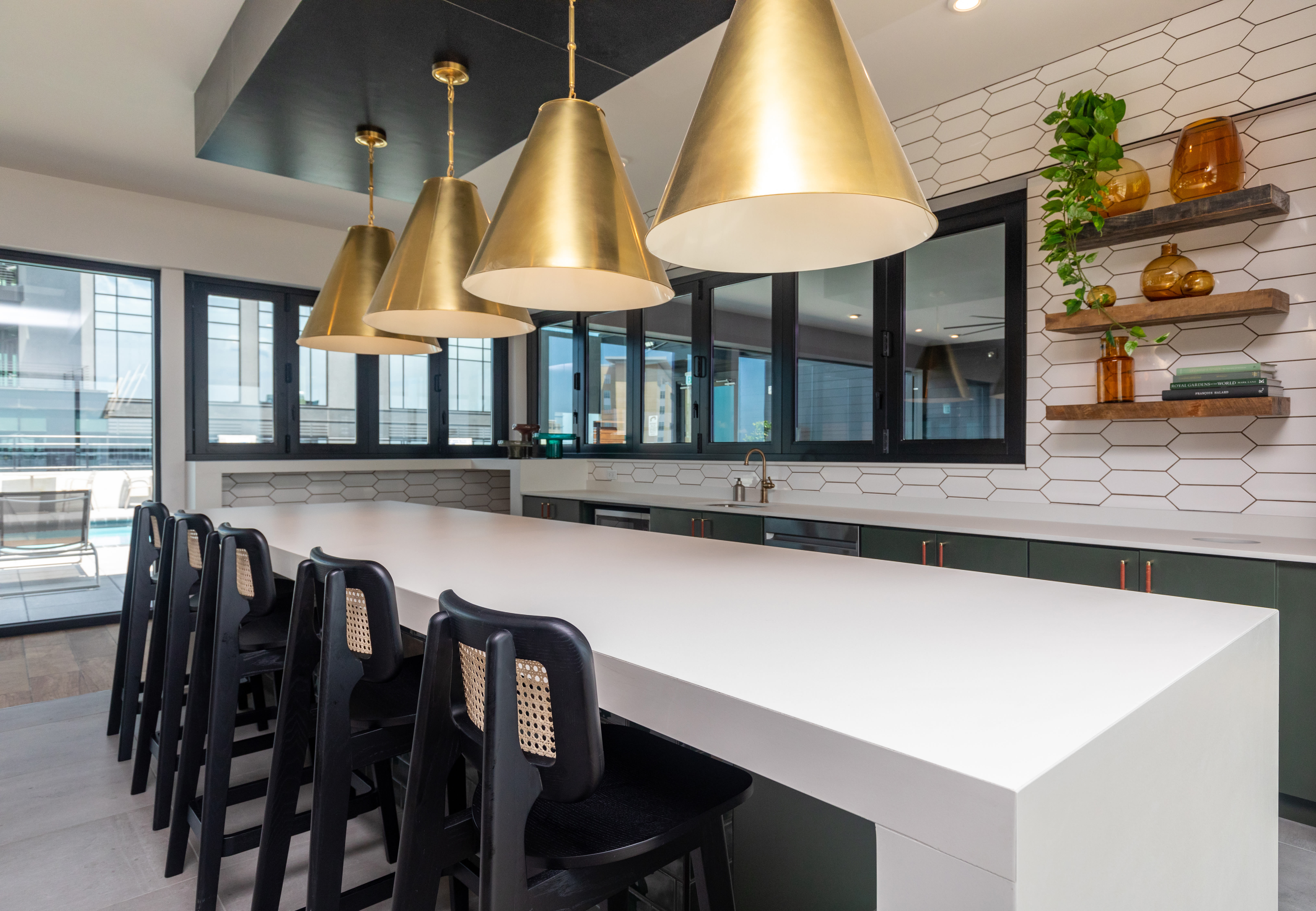  Kitchen with gold pendants of Venable Durham Apartments in Durham, North Carolina