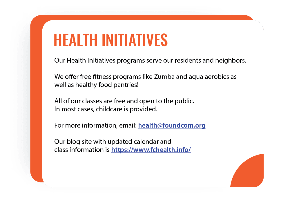 Health initiatives information at Live Oak Trails in Austin, Texas