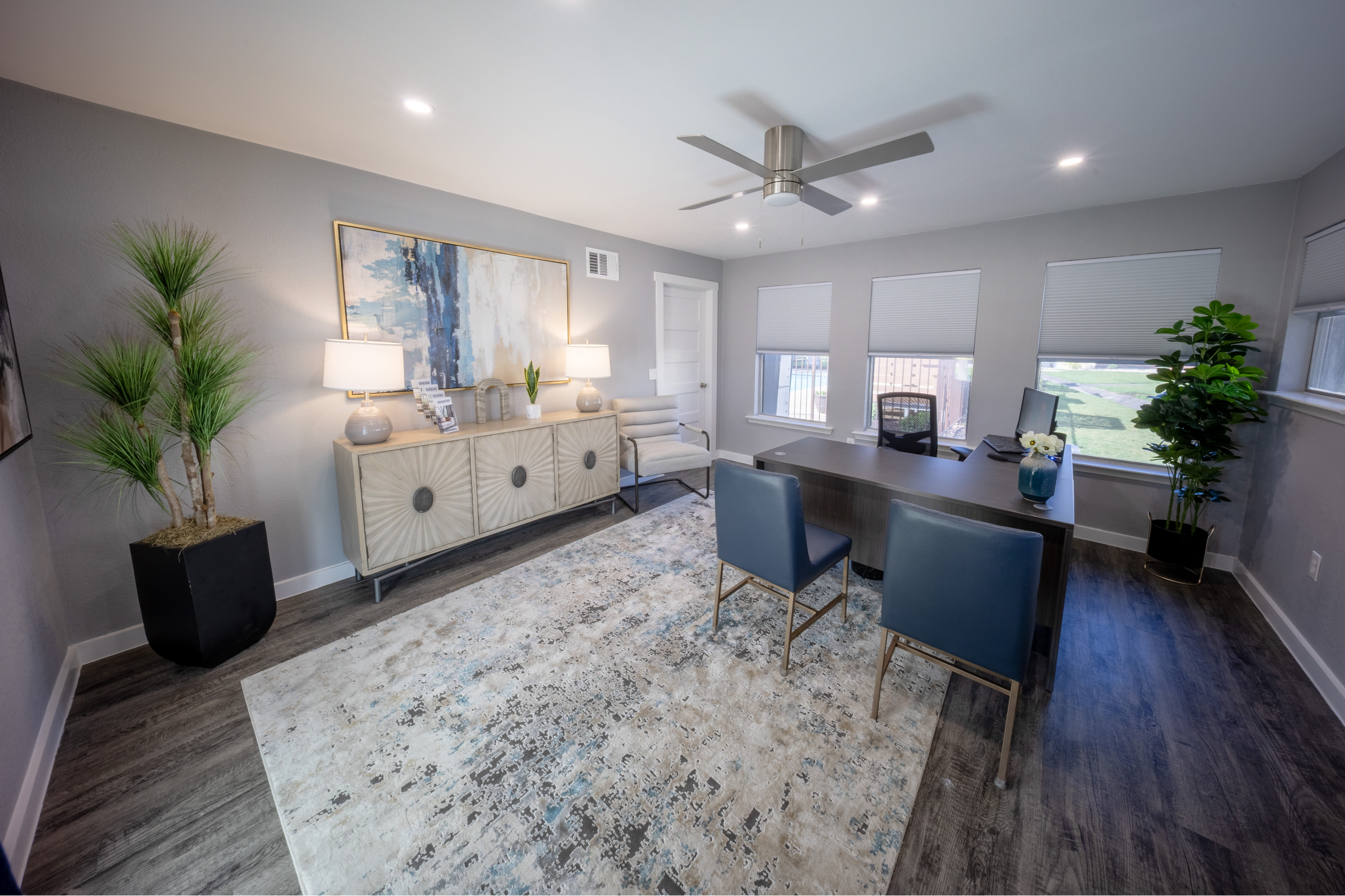 Beautiful living room at Stonegate Apartments in Mckinney, Texas