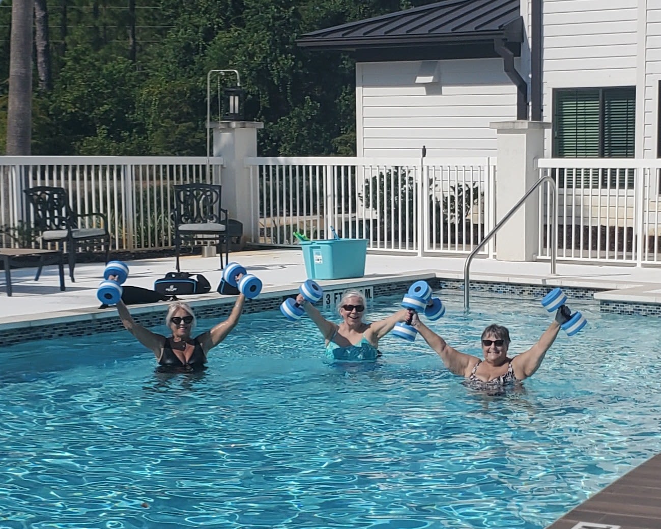 Residents at the community pool at The Barclay at Santa Rosa Beach in Santa Rosa Beach,Florida