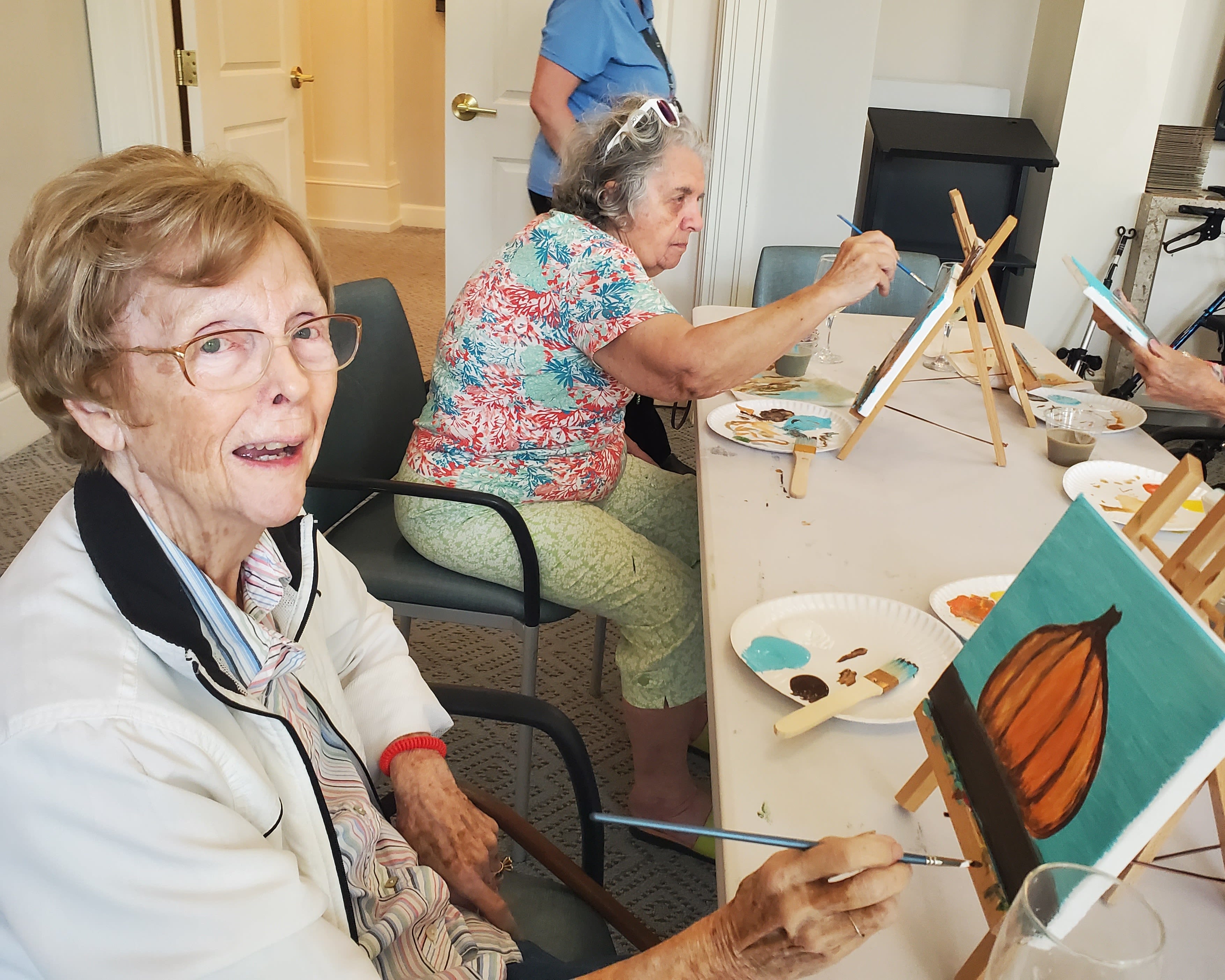 Residents painting and having fun at The Barclay at Santa Rosa Beach in Santa Rosa Beach,Florida