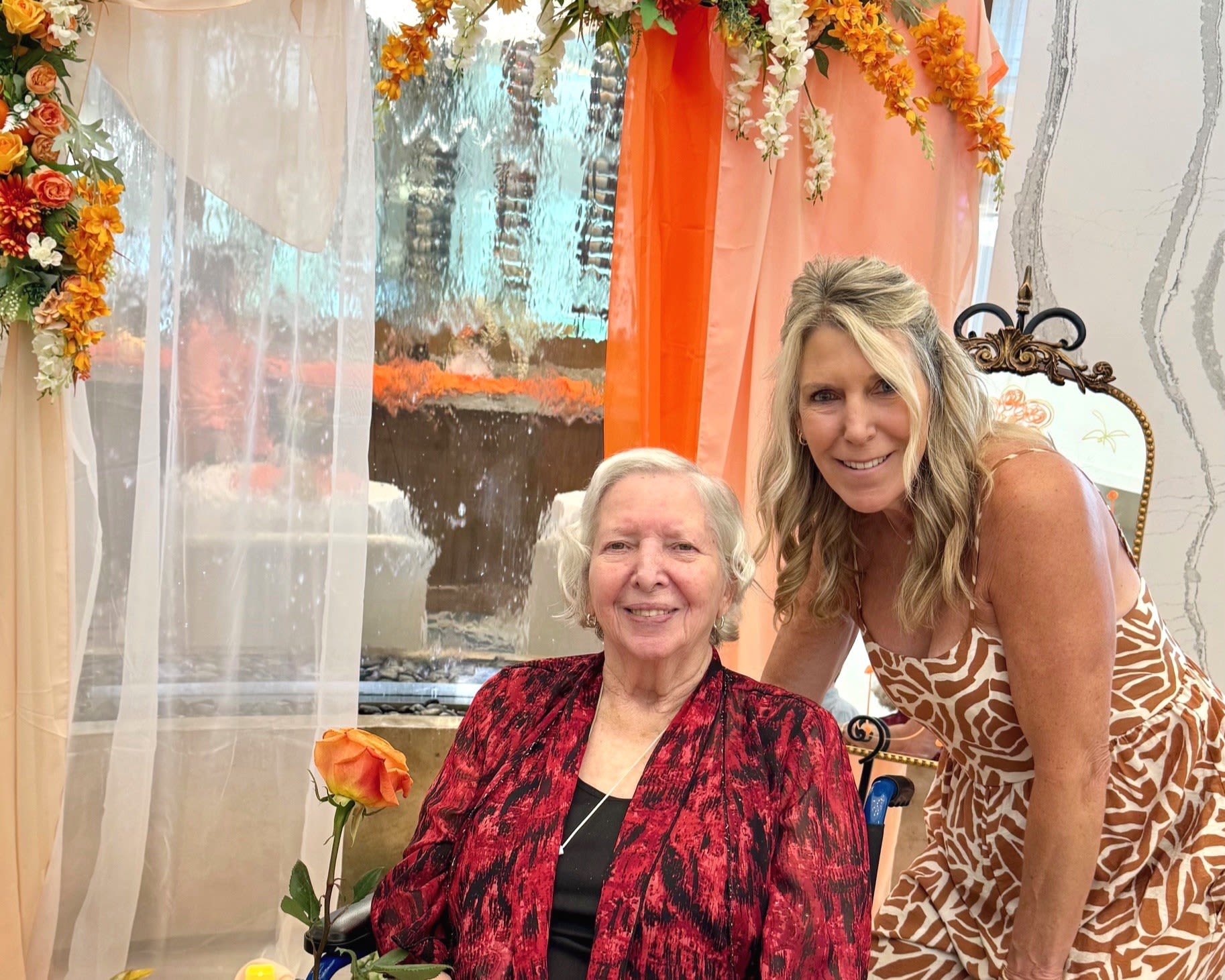 Two resident women posing at the camera at The Barclay at Santa Rosa Beach in Santa Rosa Beach,Florida