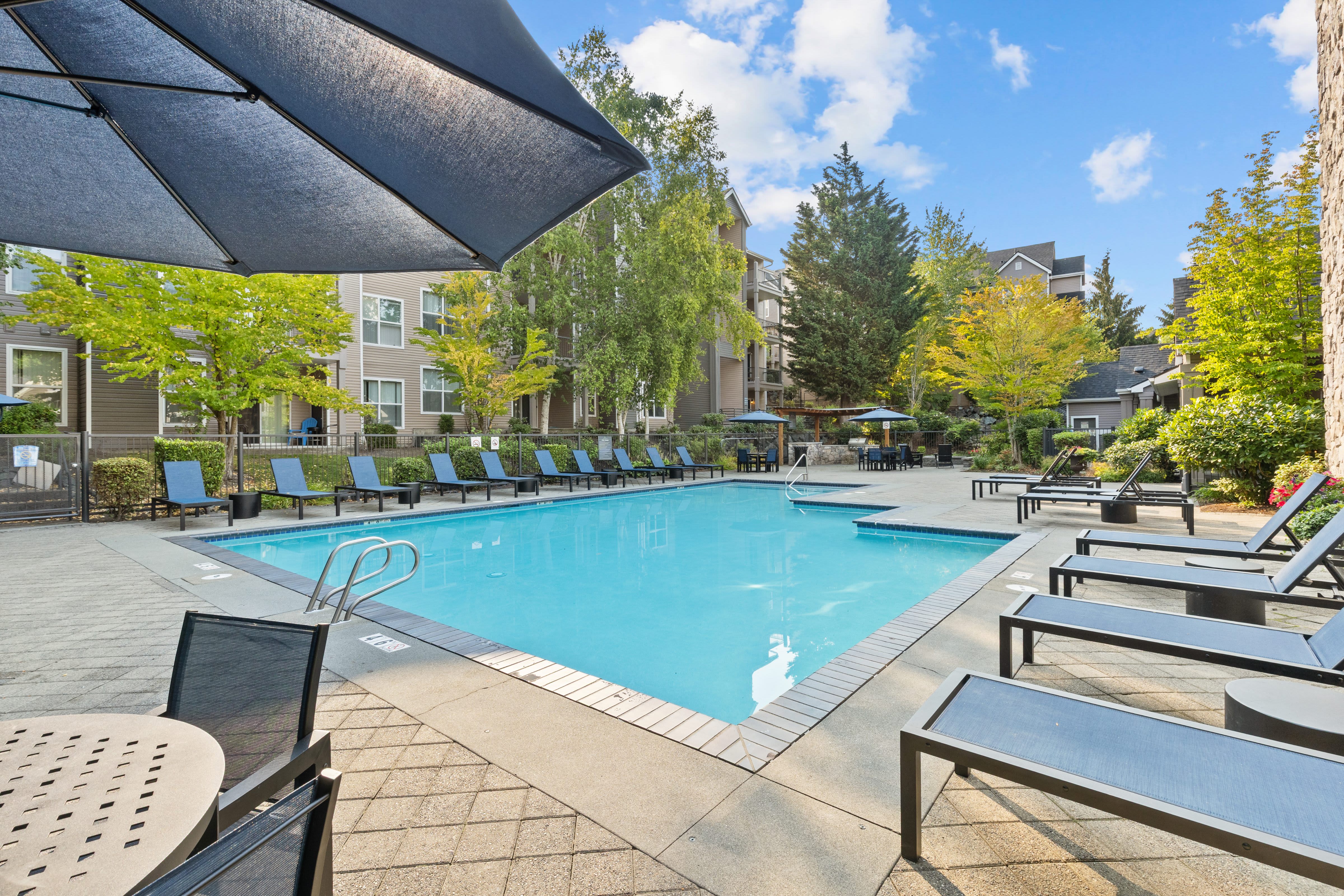 Swimming pool at Carriage House Apartments in Vancouver, Washington 