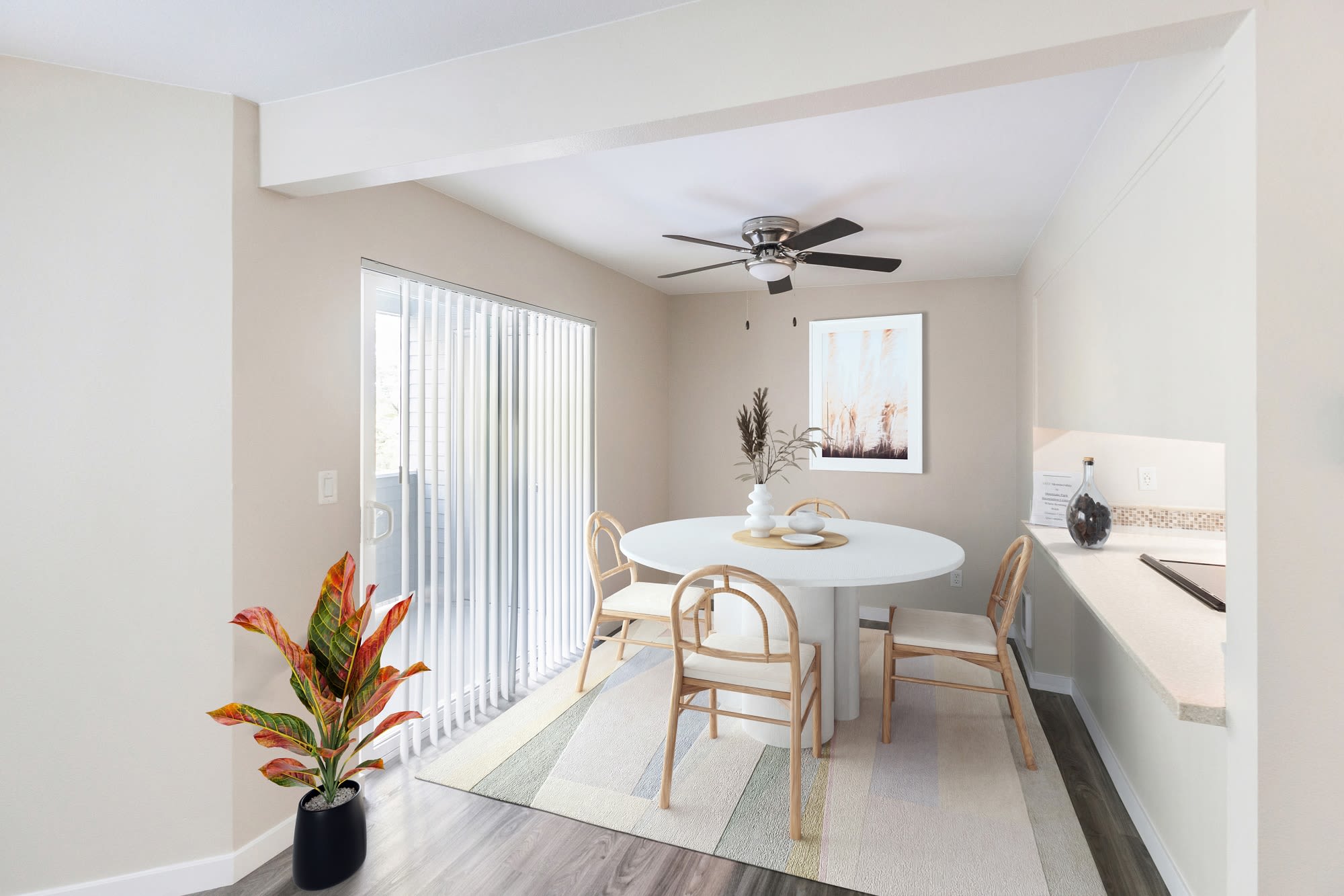 Dining area at Oswego Cove in Lake Oswego, Oregon