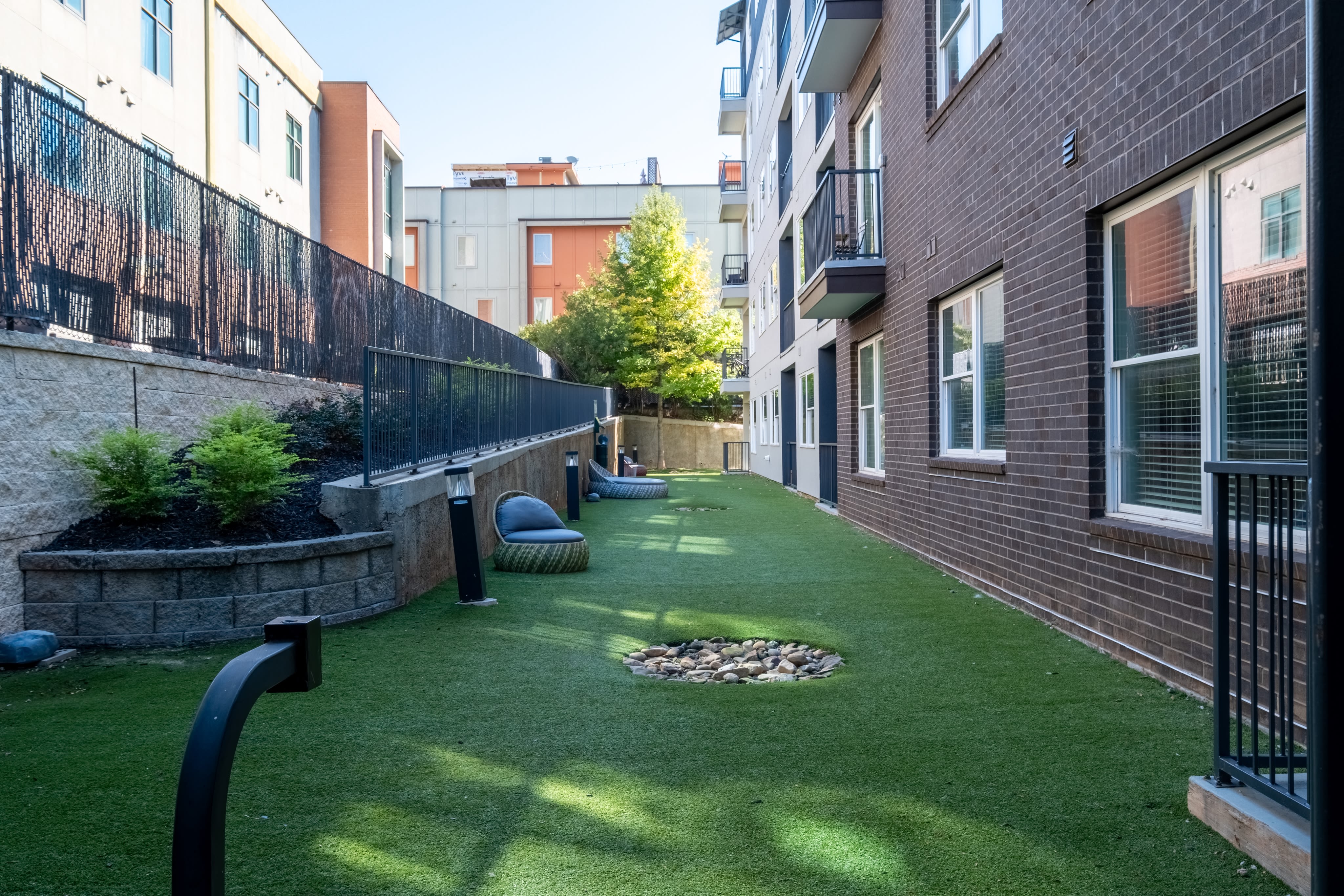 Outdoor Dog Park at EDGE on the Beltline in Atlanta, Georgia